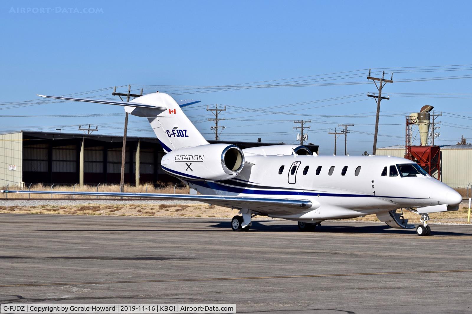 C-FJDZ, 2000 Cessna 750 Citation X Citation X C/N 750-0131, Parked on the U. S. Customs ramp.