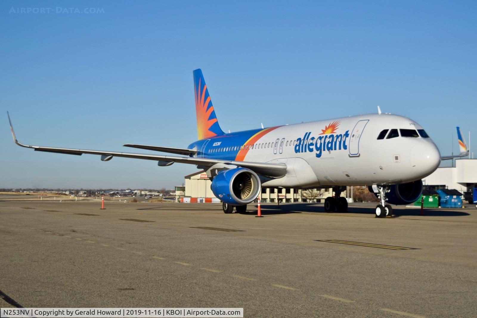 N253NV, 2017 Airbus A320-214 C/N 7900, Parked on the north GA ramp.Flew in as a football team charter.