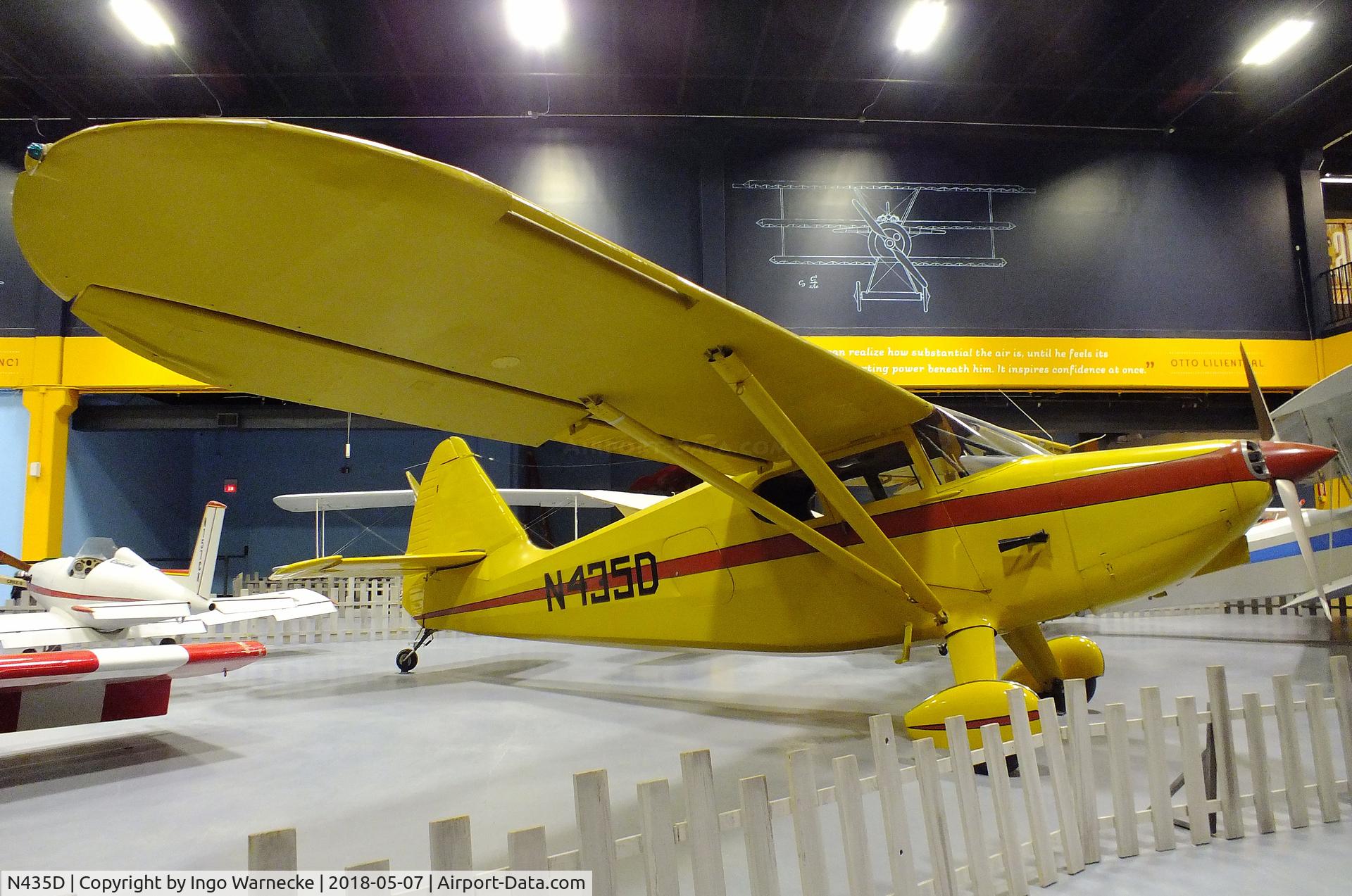 N435D, 1946 Stinson 108-2 Voyager C/N 108-3435, Stinson 108-2 Voyager at the Science Museum Oklahoma, Oklahoma City OK