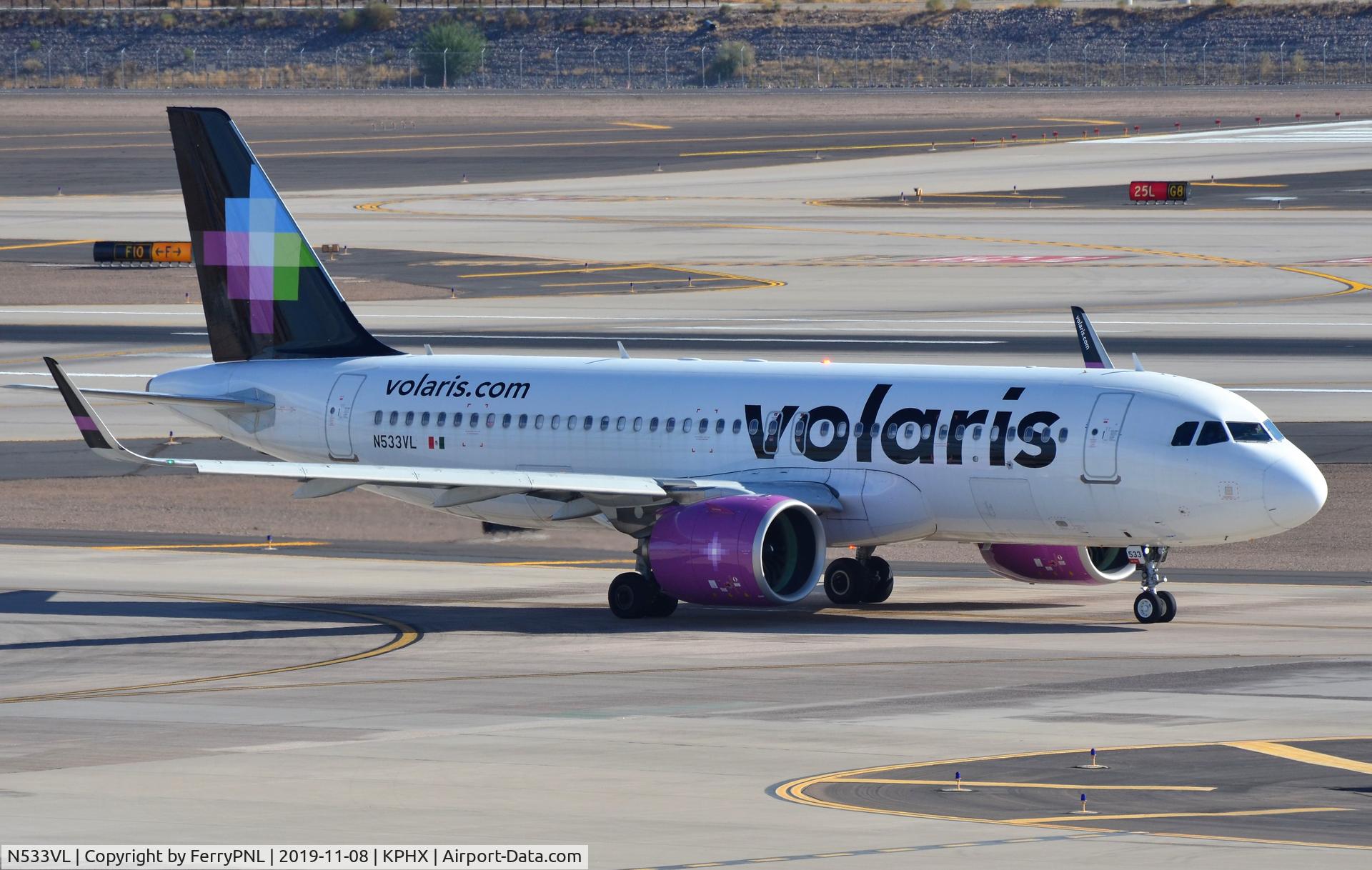 N533VL, 2017 Airbus A320-271N C/N 7862, Volaris A320Njust landed in PHX