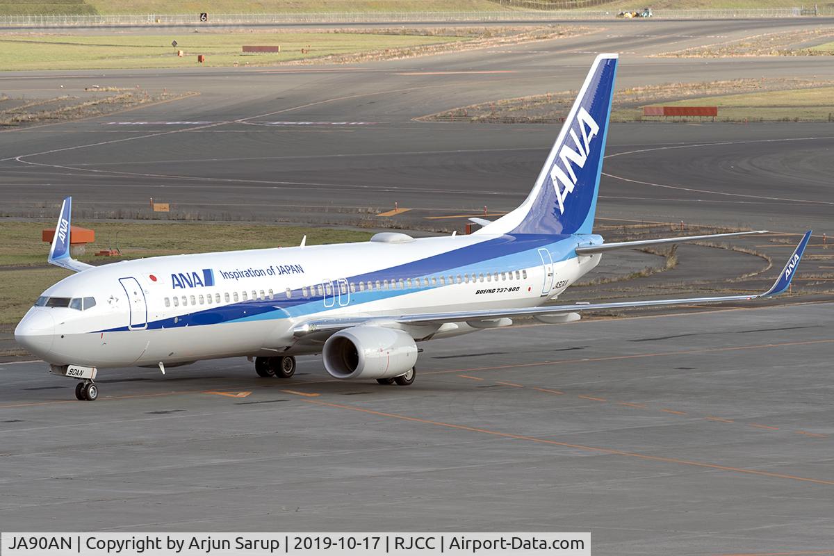JA90AN, 2018 Boeing 737-800 C/N 64878, Arriving at Sapporo in the afternoon as NH711 from Nagoya.