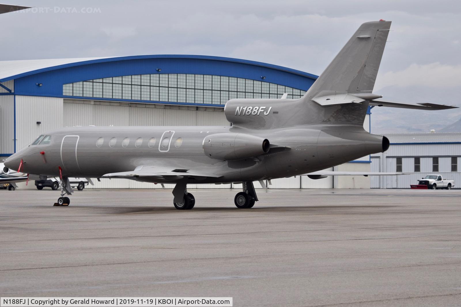 N188FJ, 1988 Dassault Falcon 50 C/N 188, Parked on north GA ramp.