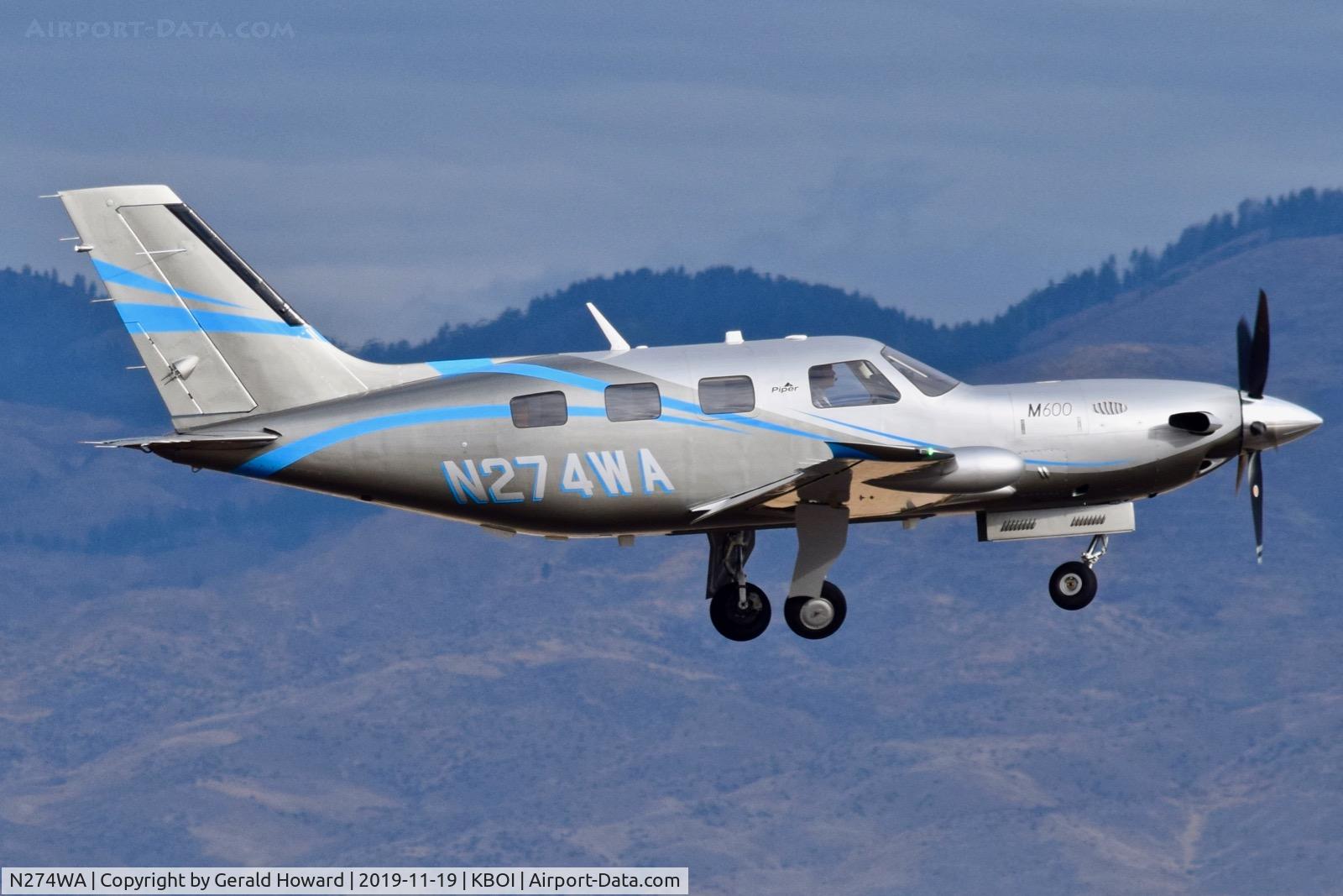 N274WA, 2019 Piper PA-46-600TP C/N 4698103, Take off from 10R.