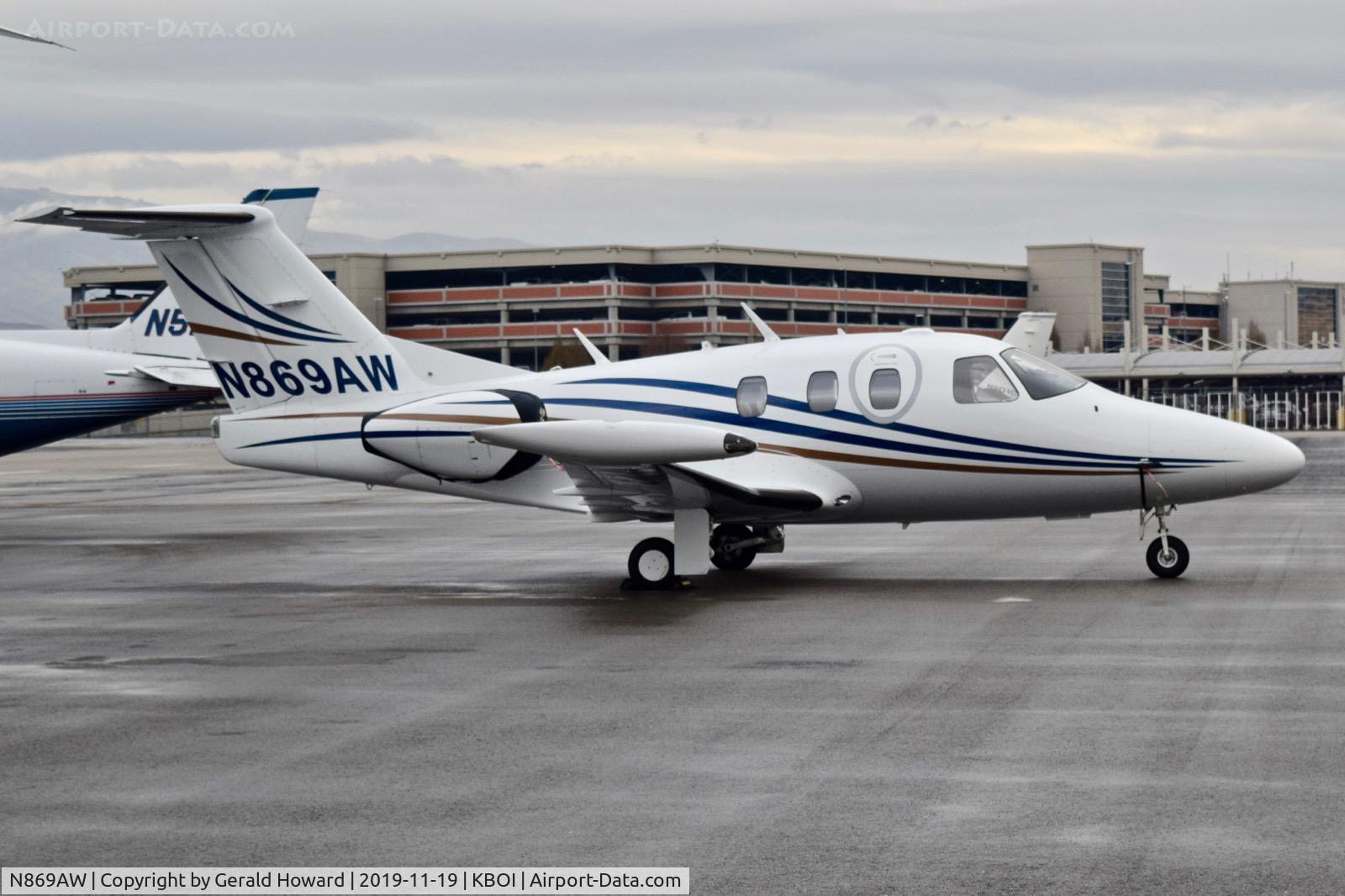 N869AW, 2008 Eclipse Aviation Corp EA500 C/N 000233, Parked on north GA ramp.