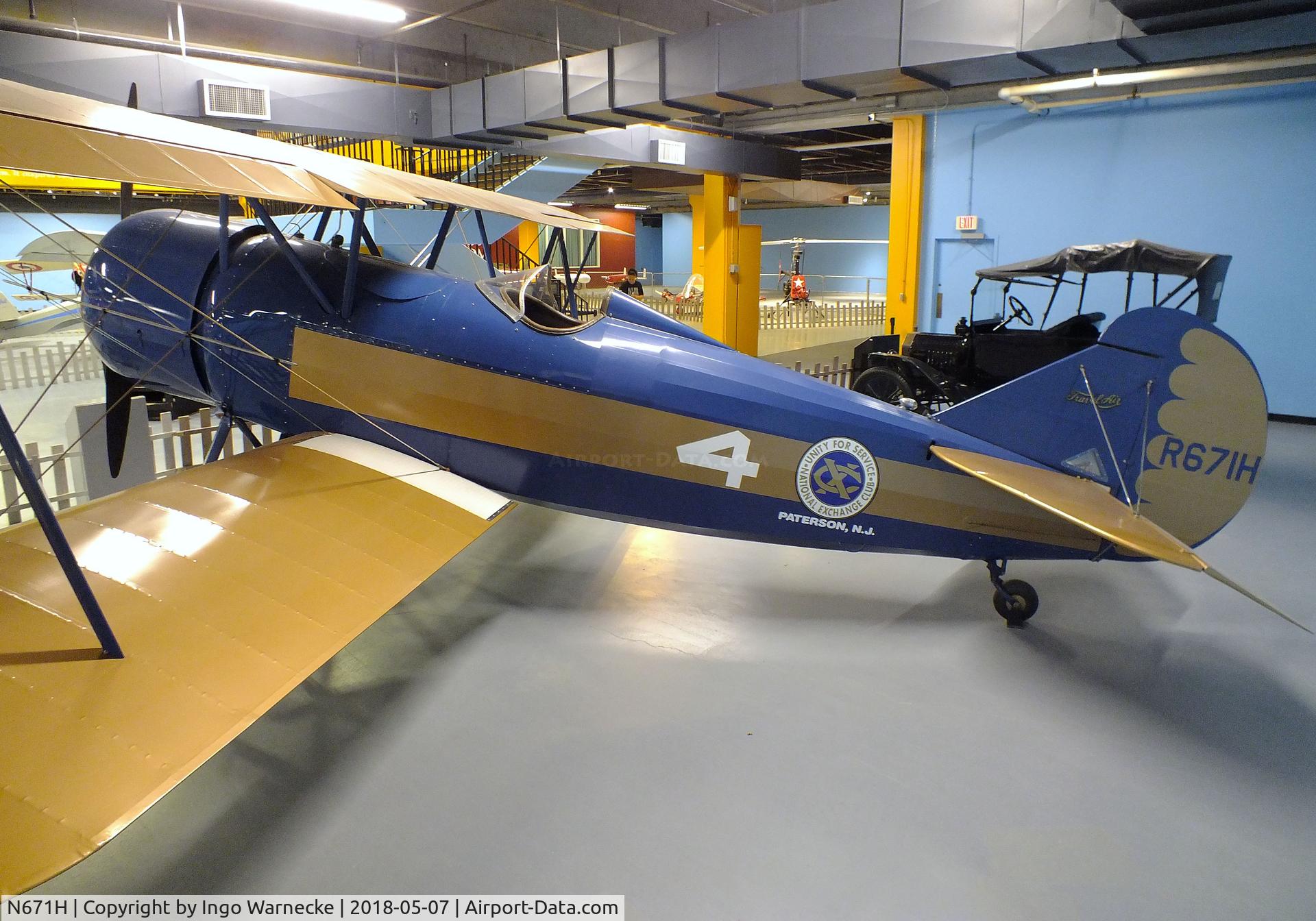 N671H, 1929 Travel Air D-4000 C/N 1266, Travel Air D-4000 at the Science Museum Oklahoma, Oklahoma City OK