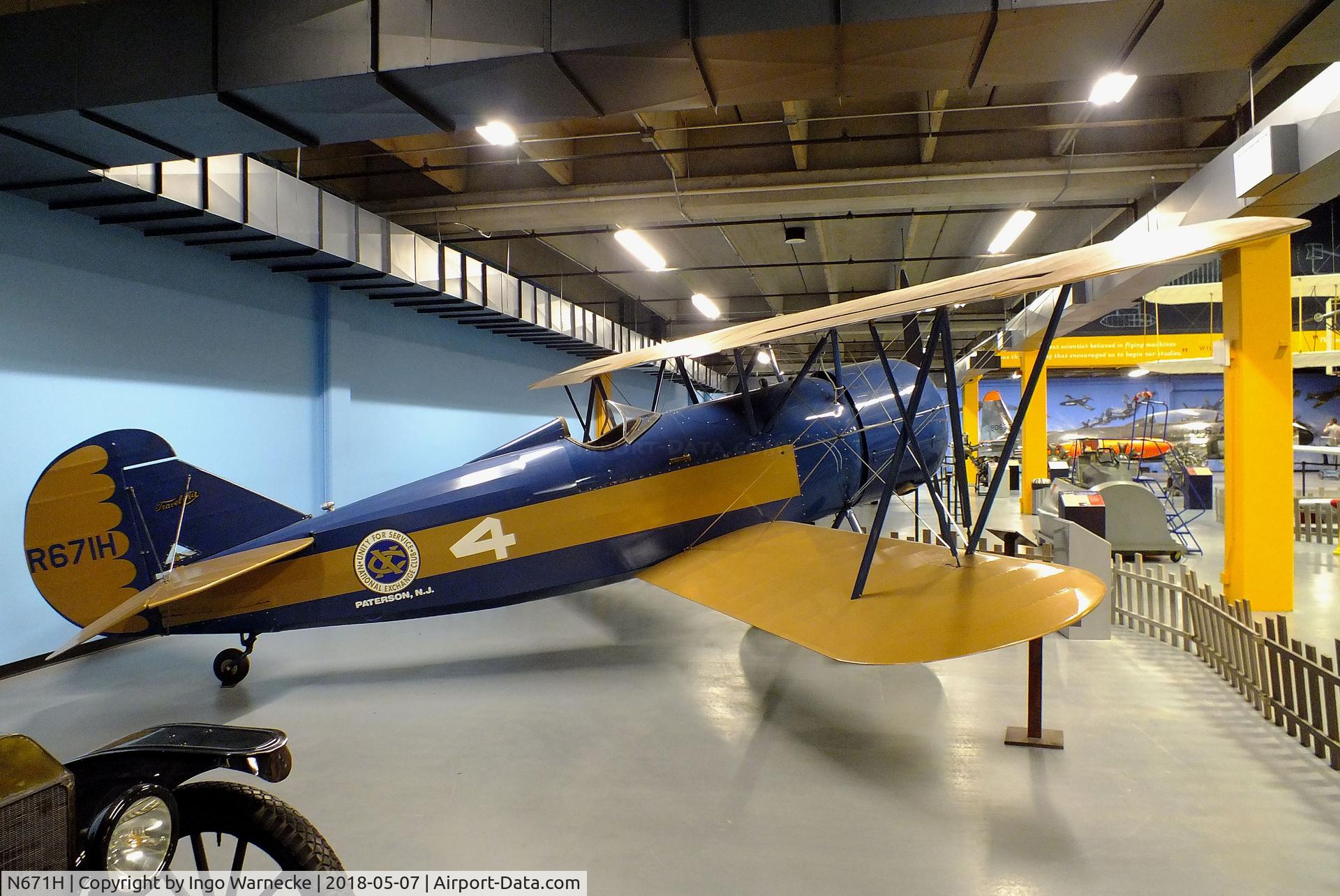 N671H, 1929 Travel Air D-4000 C/N 1266, Travel Air D-4000 at the Science Museum Oklahoma, Oklahoma City OK