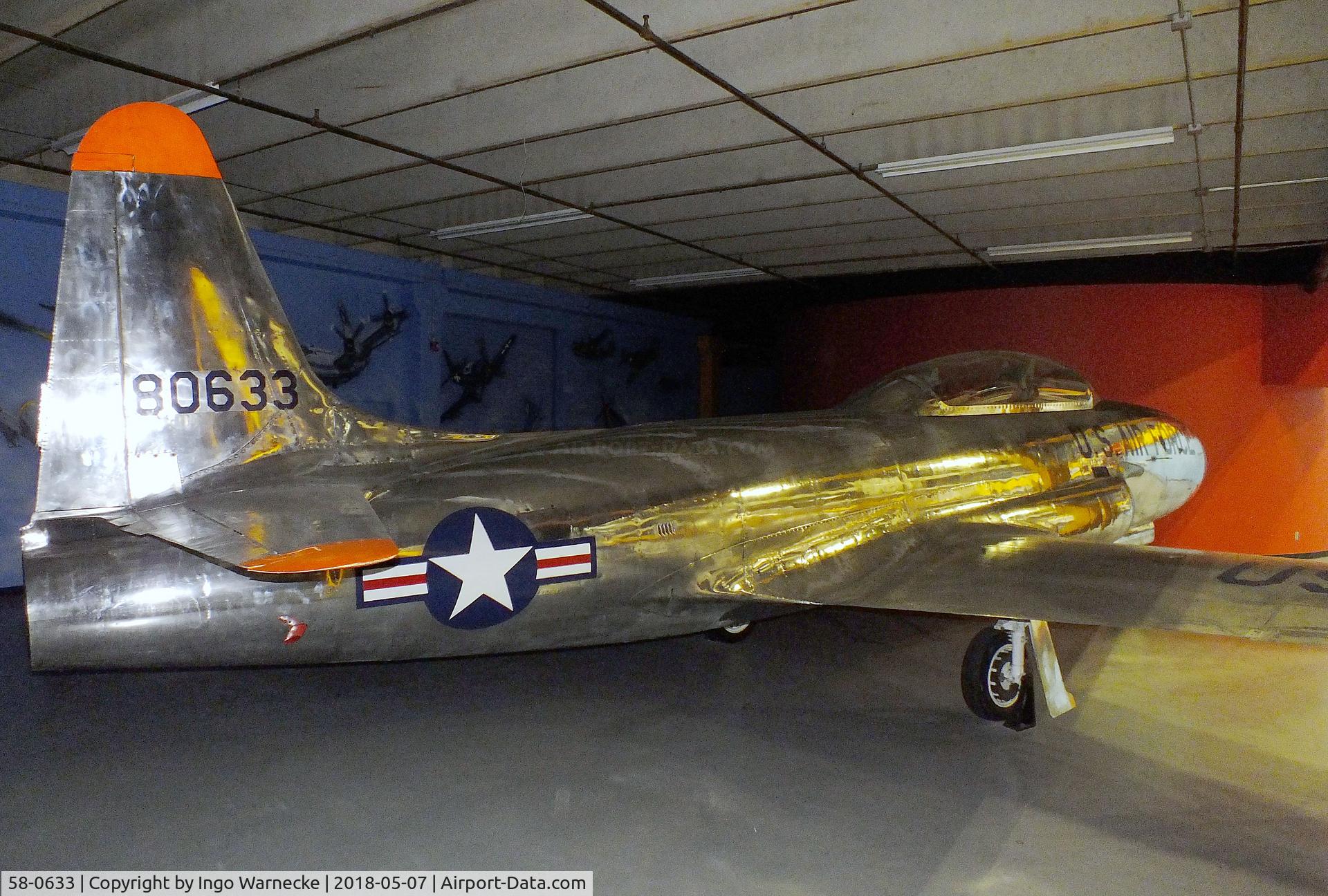 58-0633, 1958 Lockheed T-33A-5-LO Shooting Star C/N 580-1318, Lockheed T-33A at the Science Museum Oklahoma, Oklahoma City OK