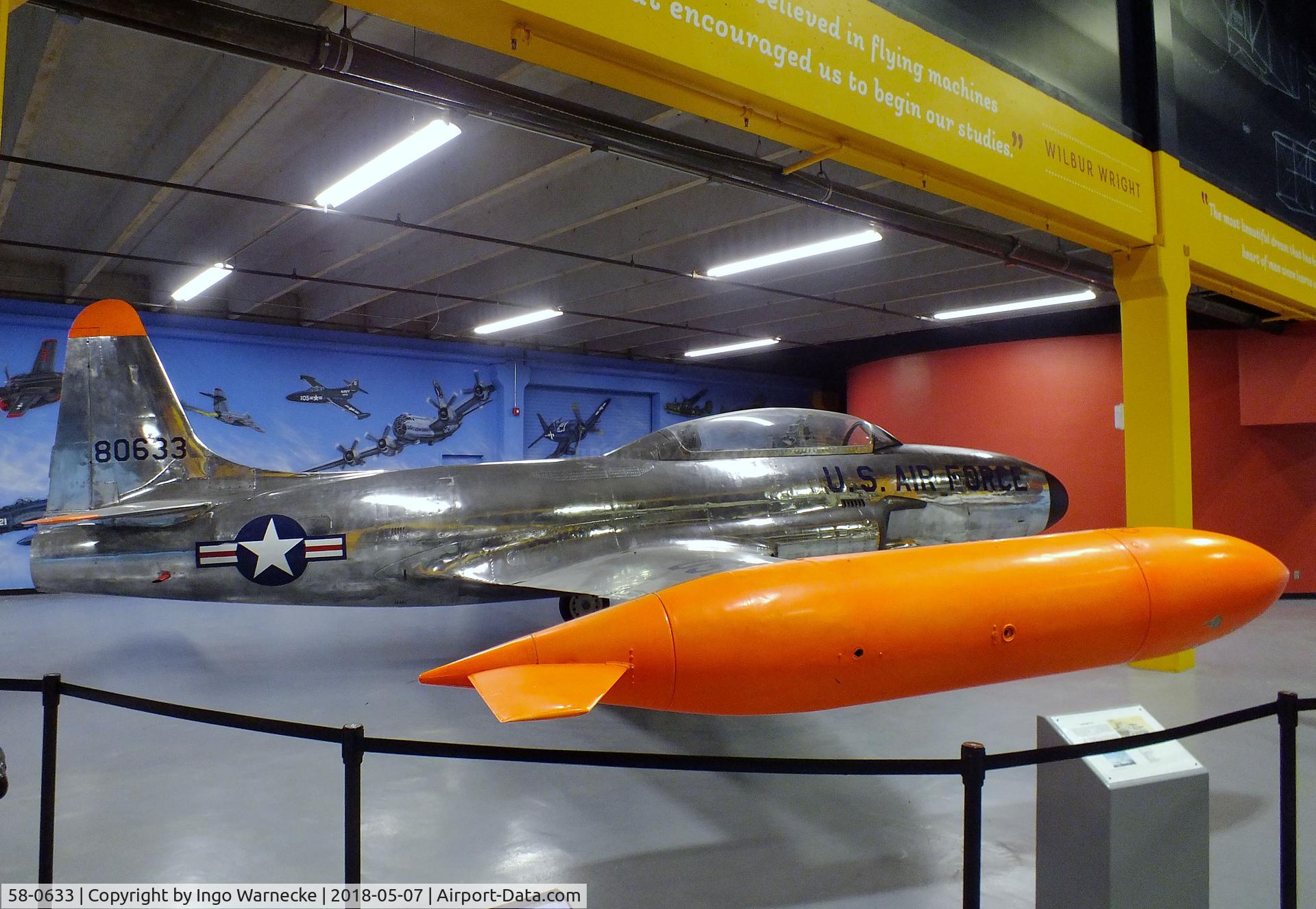 58-0633, 1958 Lockheed T-33A-5-LO Shooting Star C/N 580-1318, Lockheed T-33A at the Science Museum Oklahoma, Oklahoma City OK