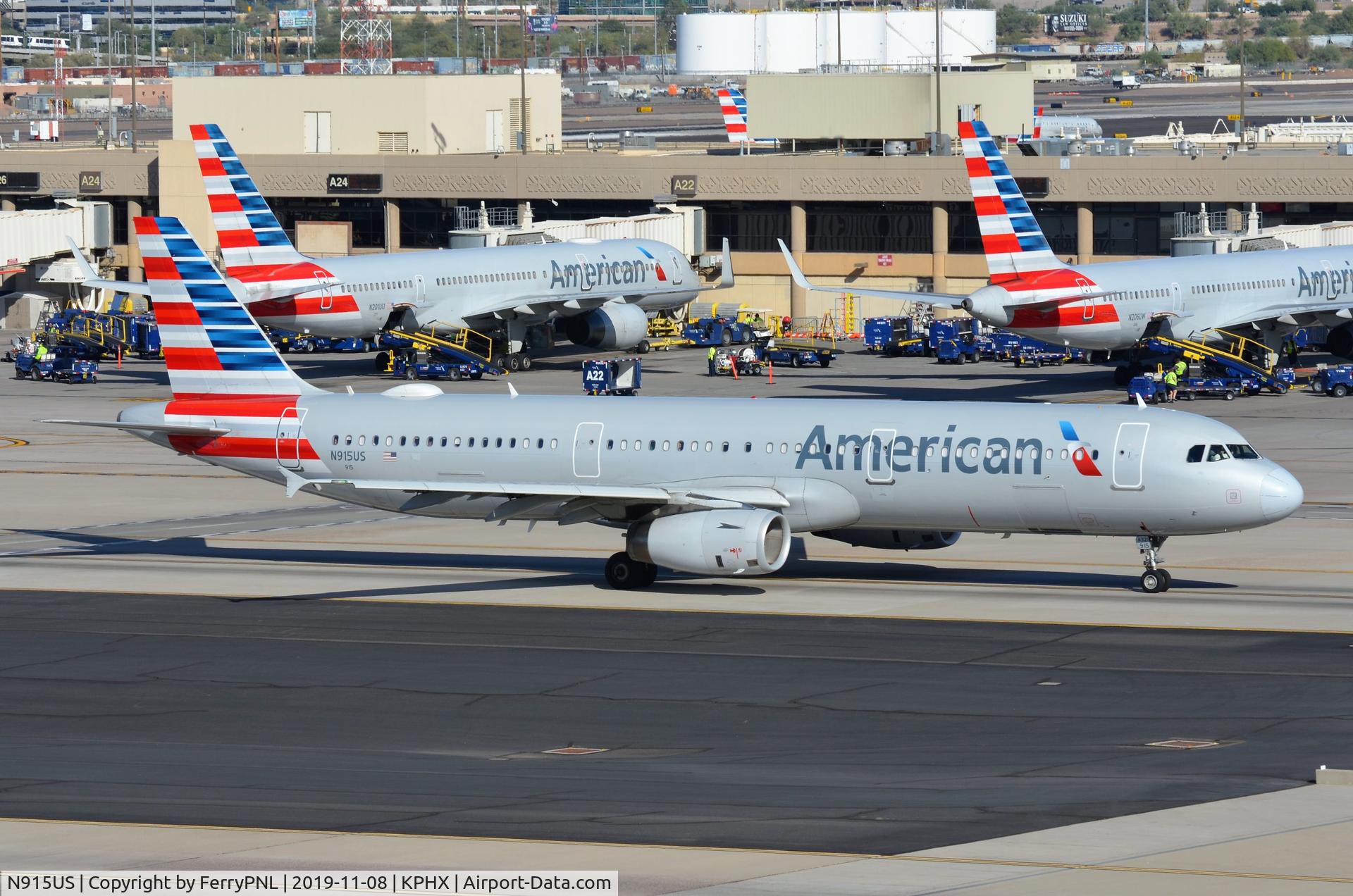 N915US, 2014 Airbus A321-231 C/N 6387, AA A321 for departure