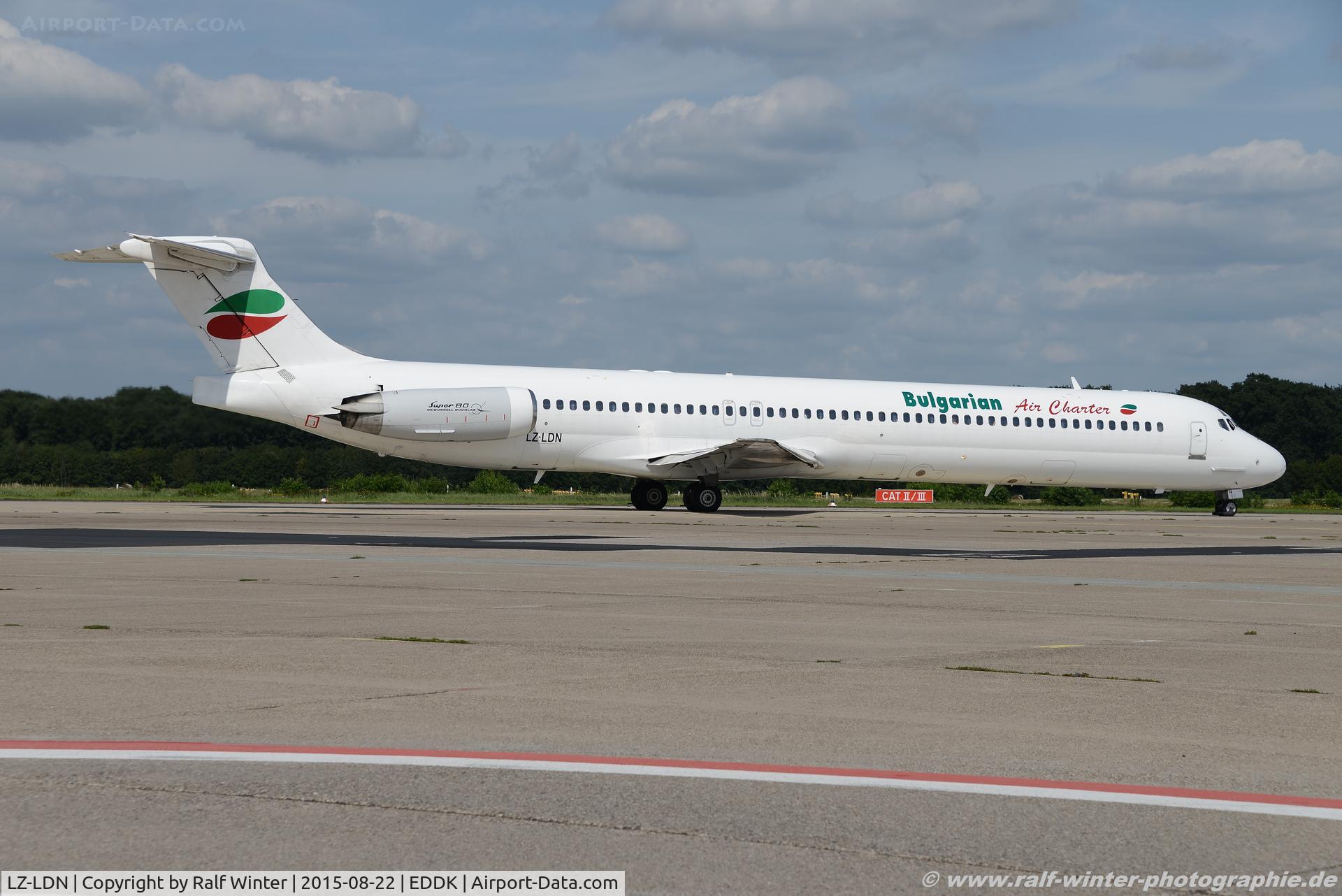 LZ-LDN, 1993 McDonnell Douglas MD-82 (DC-9-82) C/N 53216, McDonnell Douglas MD-82 - 1T BUC Bulgarian Air Charter - 53216 - LZ-LDN - 22.08.2015 - CGN