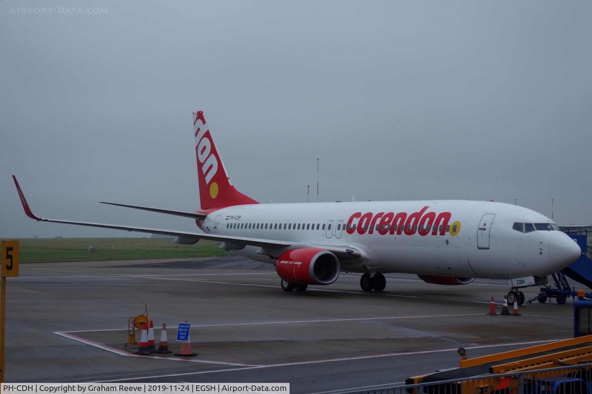 PH-CDH, 2011 Boeing 737-86J C/N 36121, On stand 6 at Norwich.