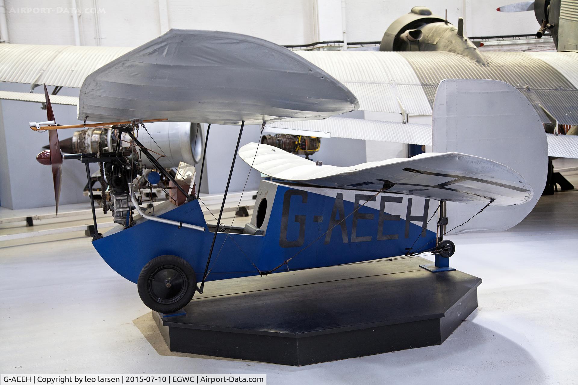 G-AEEH, 1936 Mignet HM.14 Pou-du-Ciel C/N EGD1, cosford Museum 10.7.2015