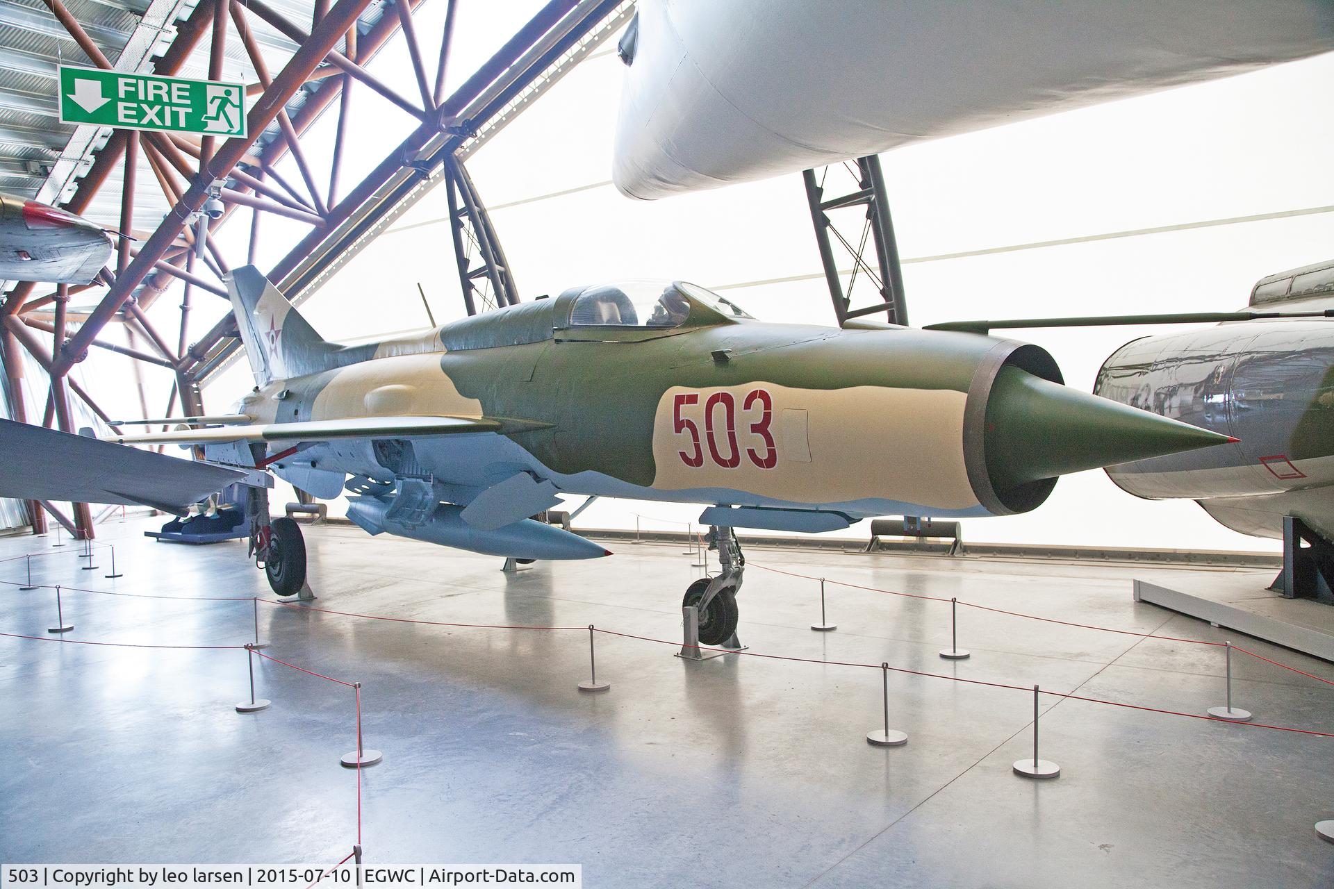 503, 1966 Mikoyan-Gurevich MiG-21PF C/N 760503, Cosford Museum 10.7.2015
