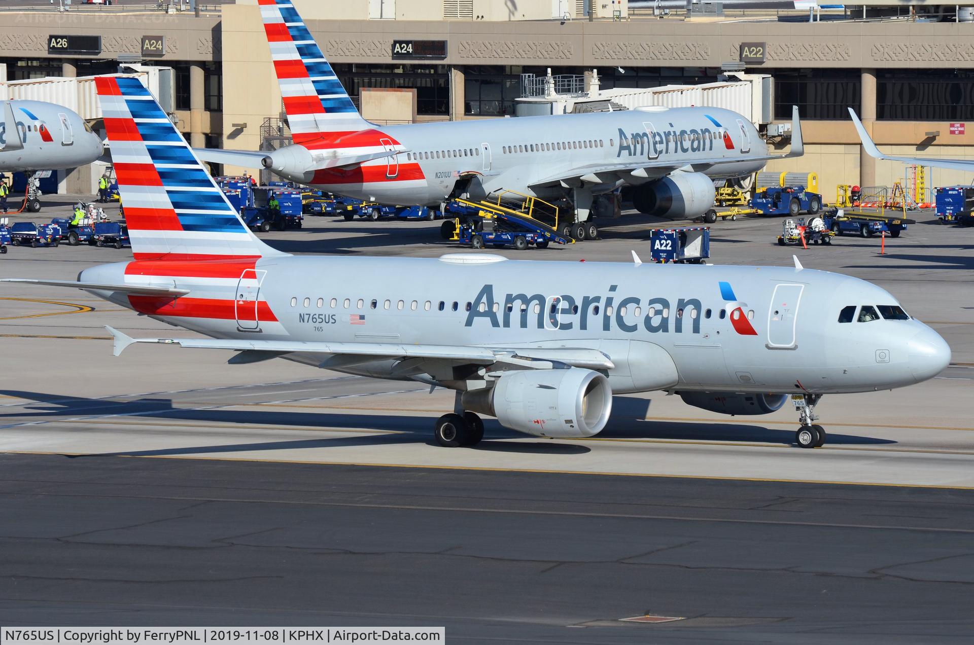 N765US, 2000 Airbus A319-112 C/N 1371, Former US Air A319 now operating for AA after merger