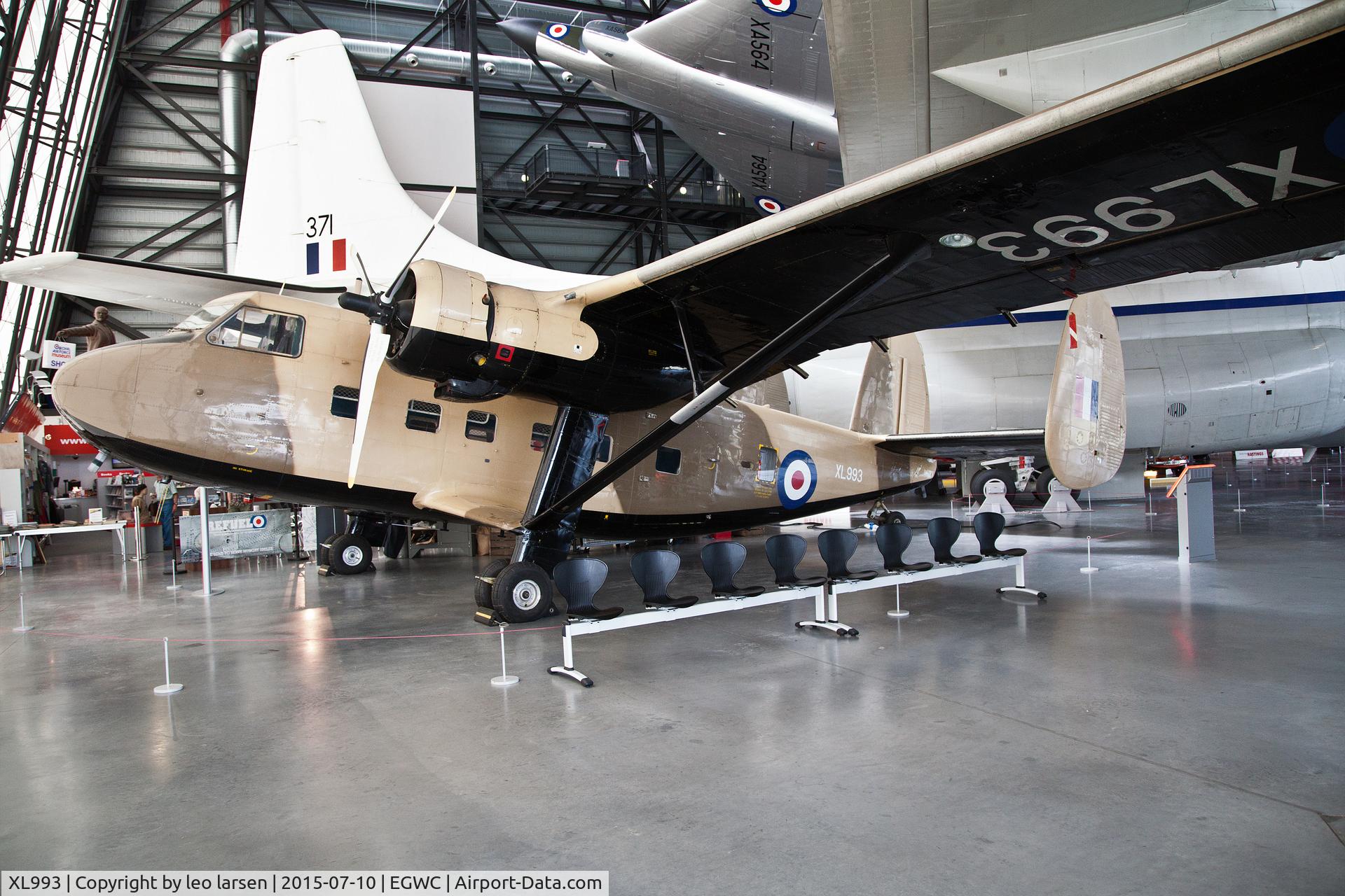 XL993, 1958 Scottish Aviation Twin Pioneer CC.1 C/N 528, Cosford Museum 10.7.2015