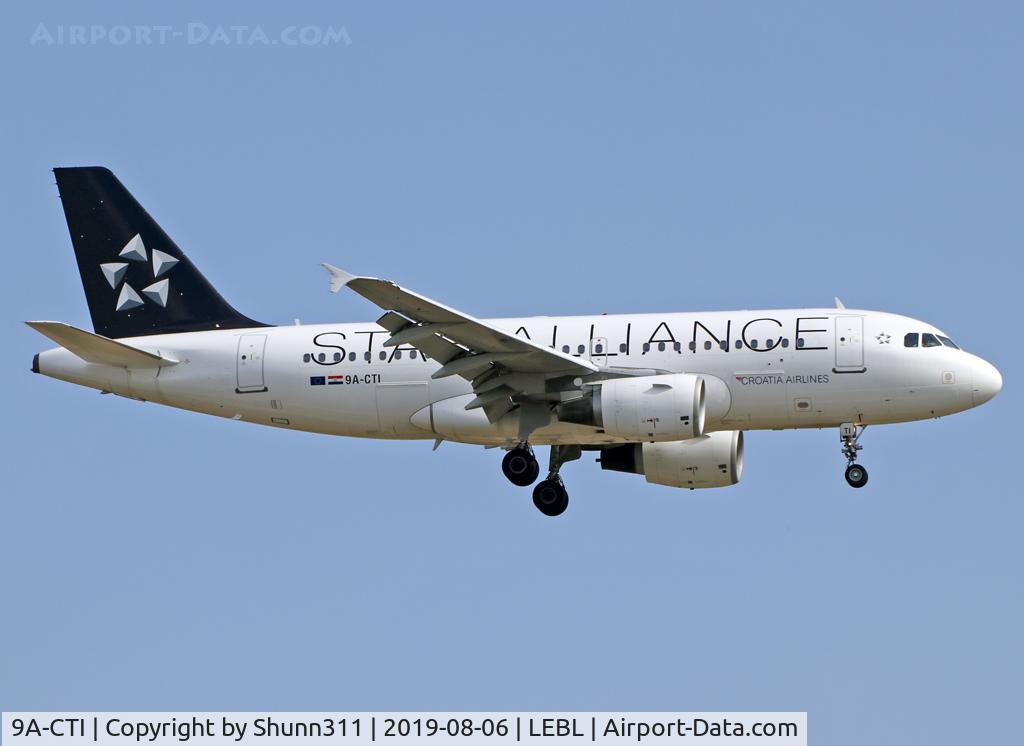 9A-CTI, 1999 Airbus A319-112 C/N 1029, Landing rwy 25R in Star Alliance c/s