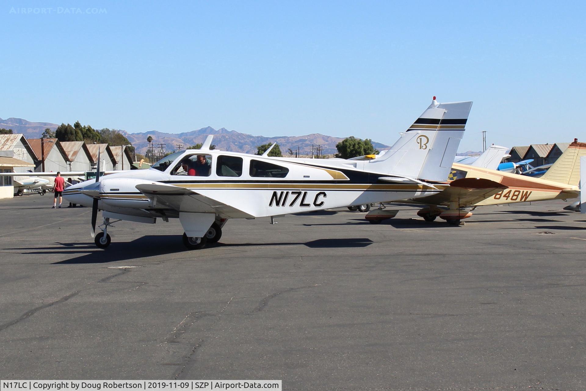 N17LC, 1972 Beech 95-B55 (T42A) Baron C/N TC-1474, 1972 Beech BARON 95-B55, two Continental IO-470-L 260 Hp, 6 seats