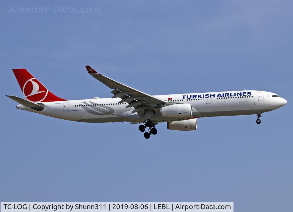 TC-LOG, 2016 Airbus A330-343 C/N 1651, Landing rwy 25R
