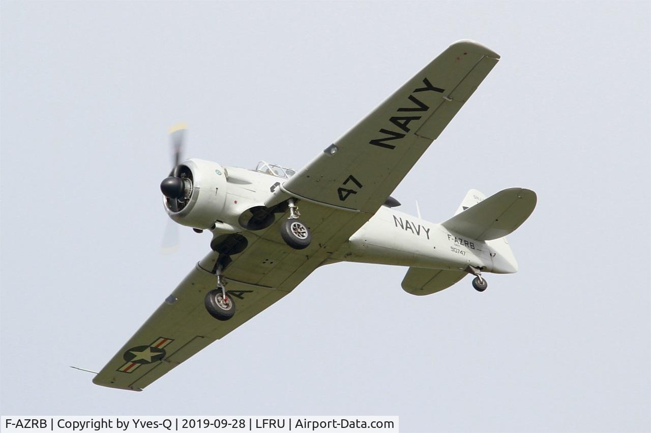 F-AZRB, North American SNJ-5 Texan Texan C/N 88-17955, North American SNJ-5 Texan, On display, Morlaix-Ploujean airport (LFRU-MXN) Air show 2019