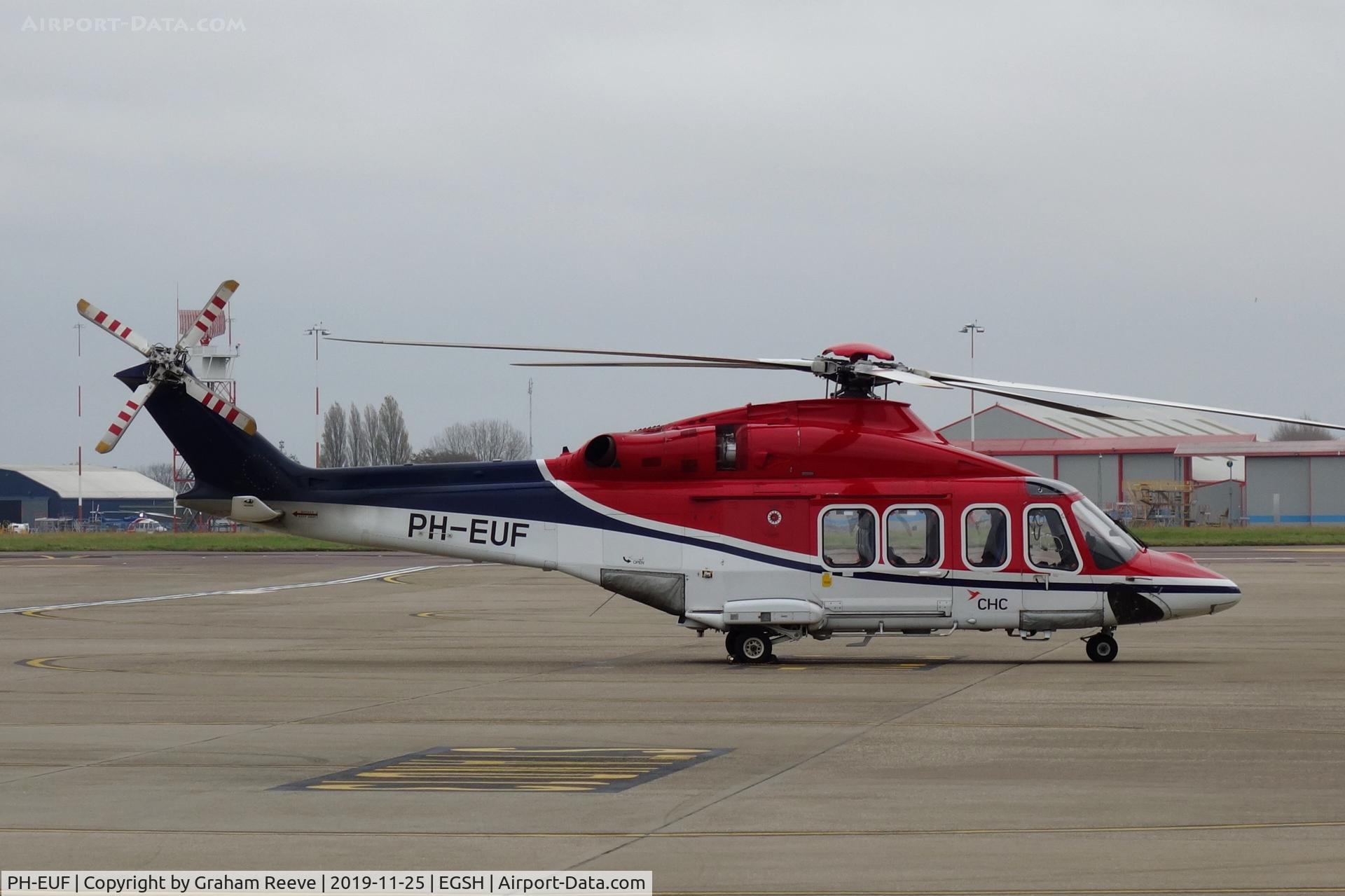 PH-EUF, 2012 AgustaWestland AW-139 C/N 31406, Parked at Norwich.