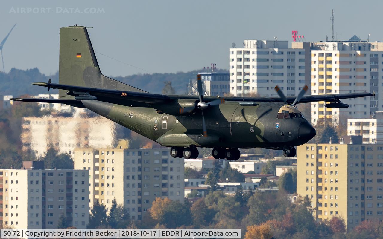 50 72, Transall C-160D C/N D109, on final RW09