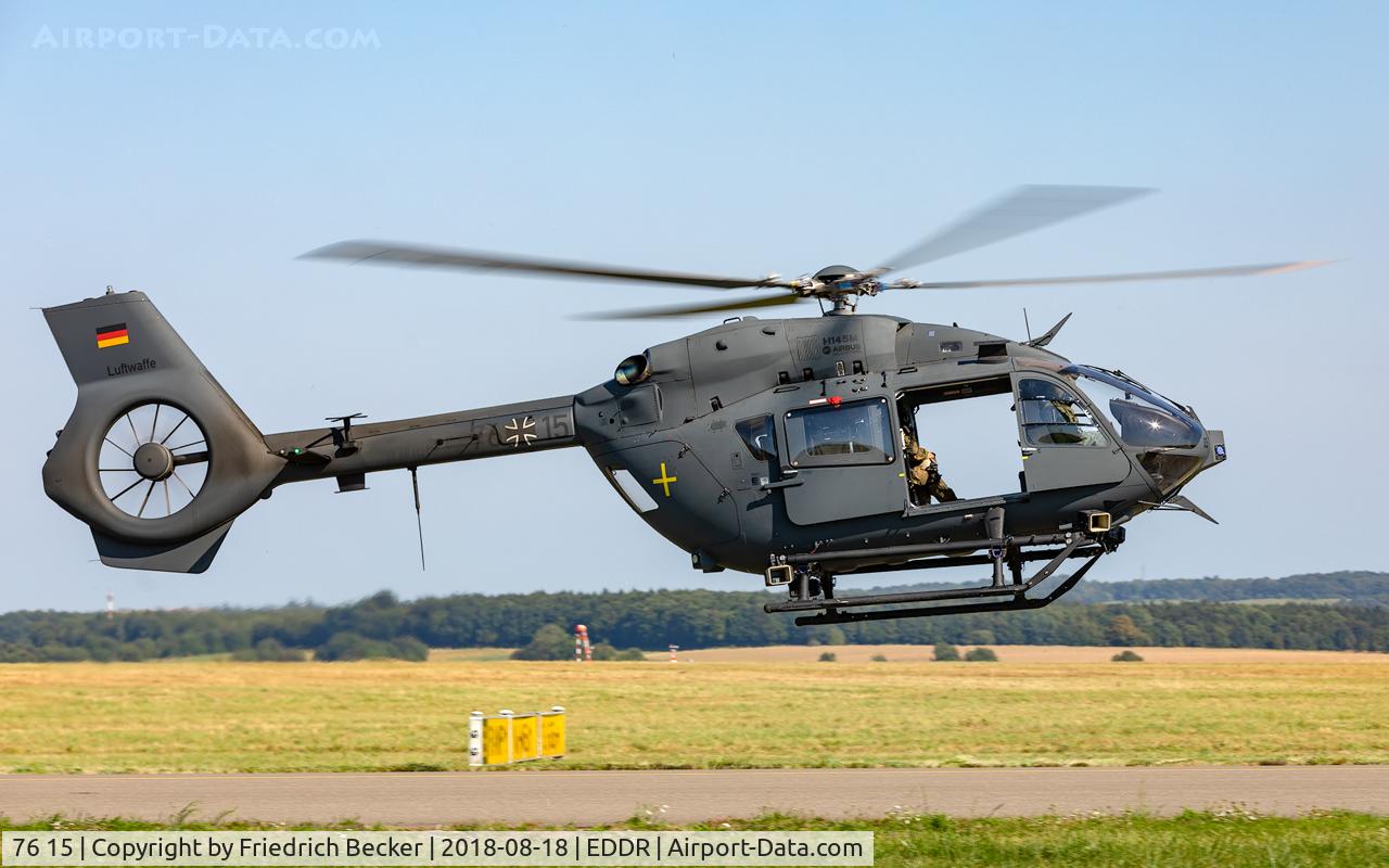 76 15, Airbus Helicopters H-145M (MBB-BK117 D2M) C/N 20139, air taxying to the active