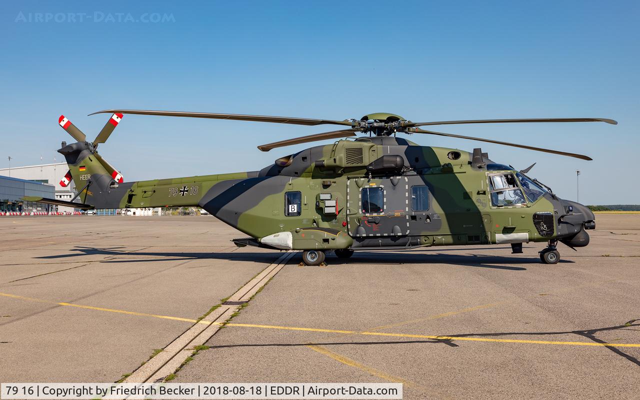 79 16, NHI NH-90 TTH Caiman Caiman C/N TGEE16/GEAF23, parked at the apron