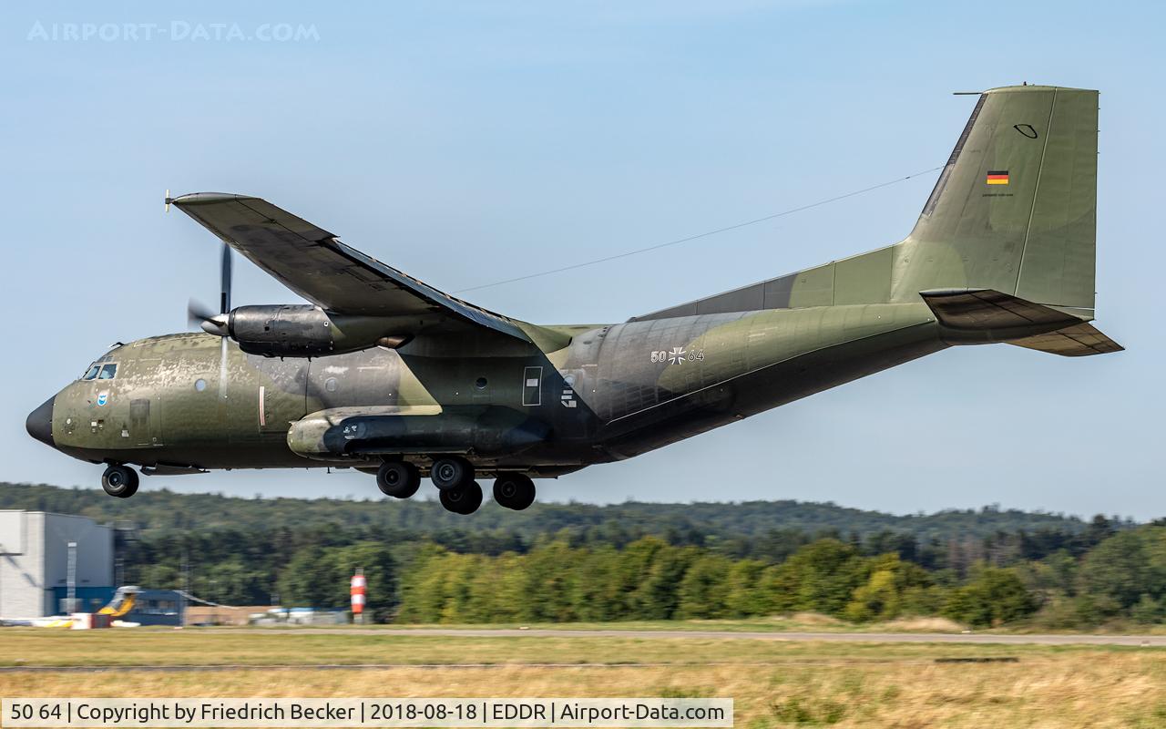 50 64, Transall C-160D C/N D101, moments prior touchdown