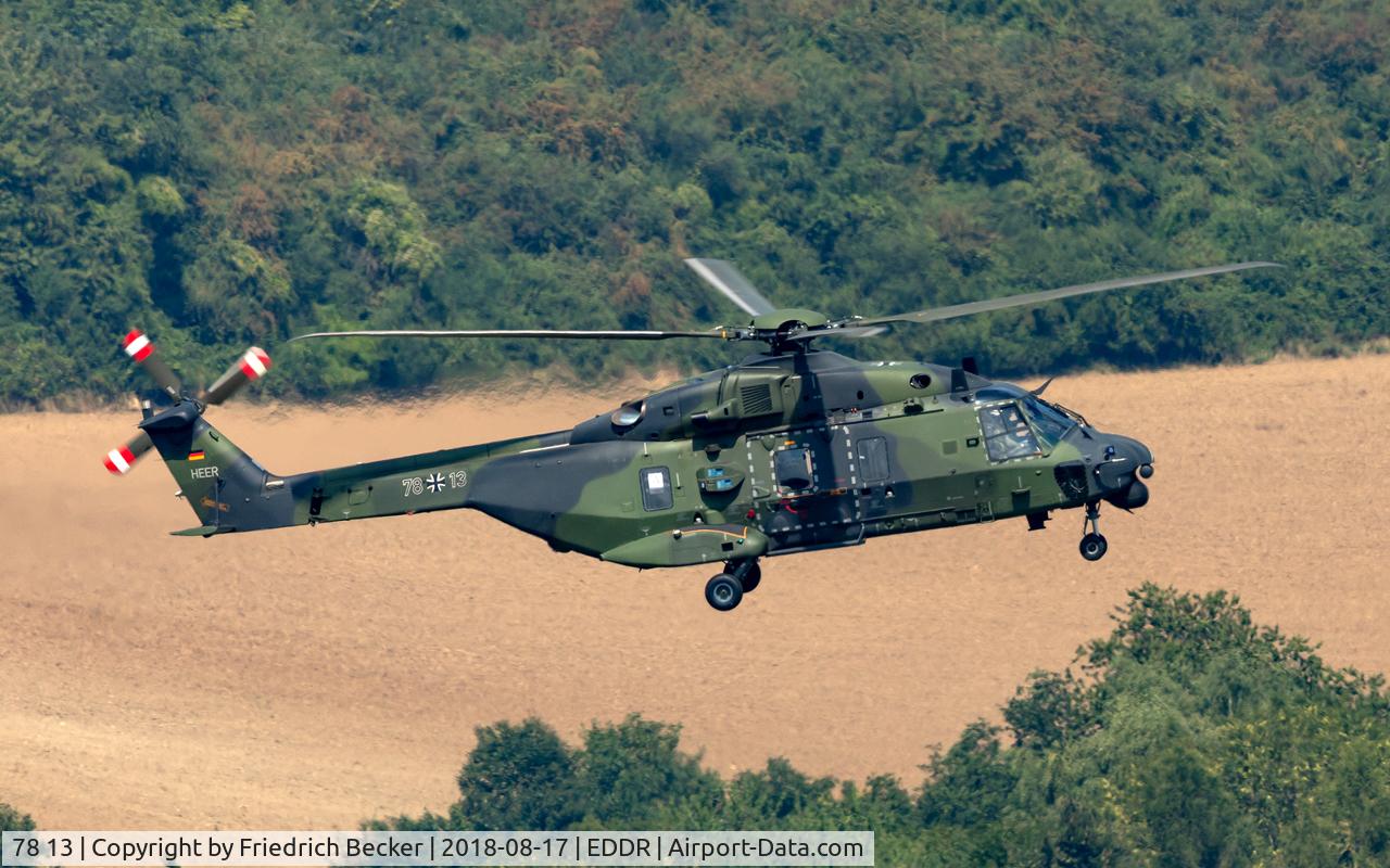 78 13, NHI NH-90 TTH Caiman C/N 1065/TGEA13, returning from a support mission