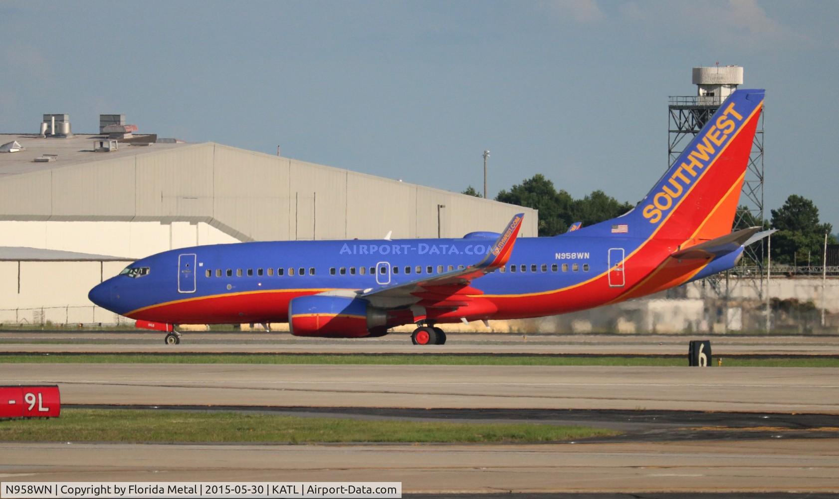 N958WN, 2011 Boeing 737-7H4 C/N 36673, Southwest