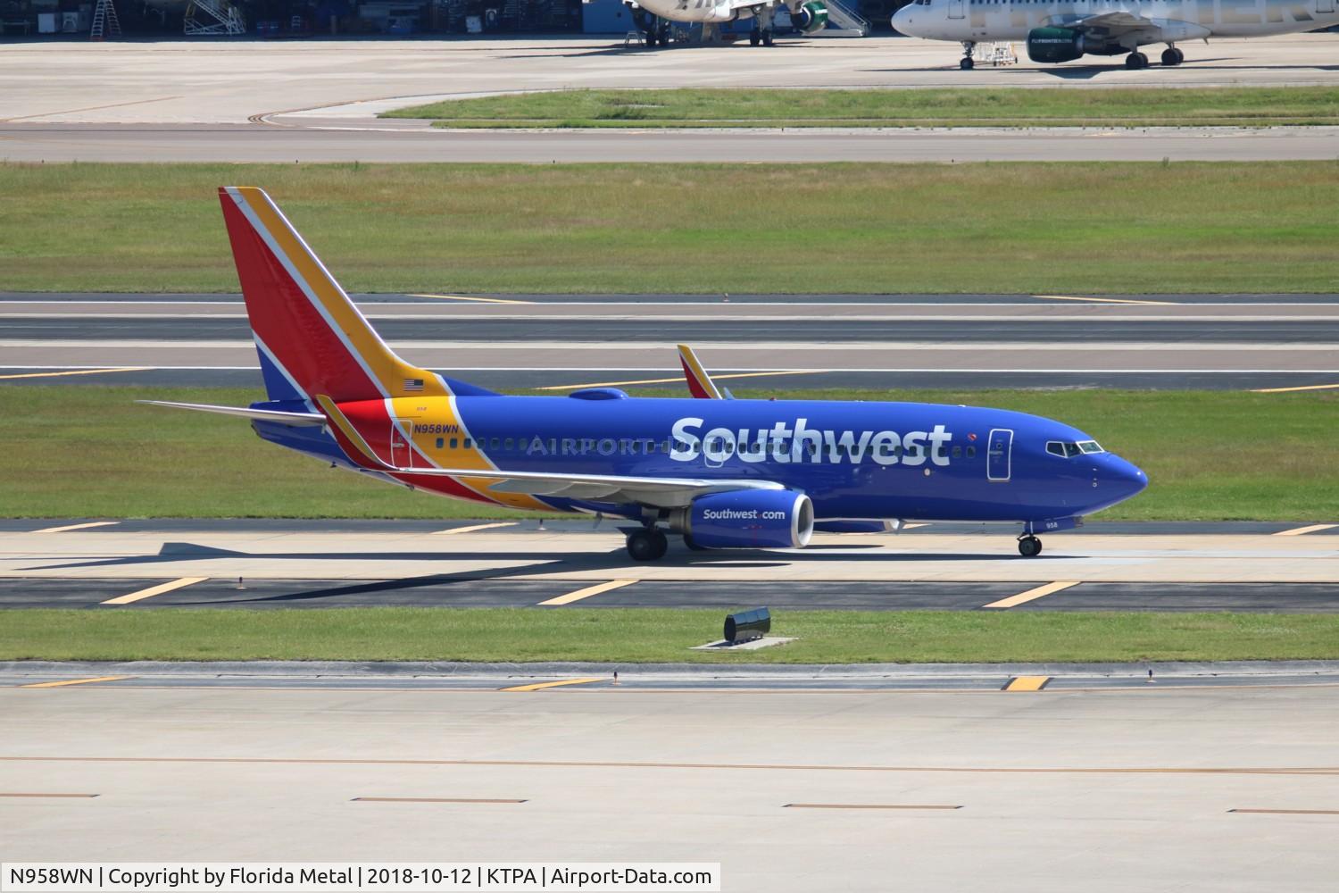 N958WN, 2011 Boeing 737-7H4 C/N 36673, Southwest