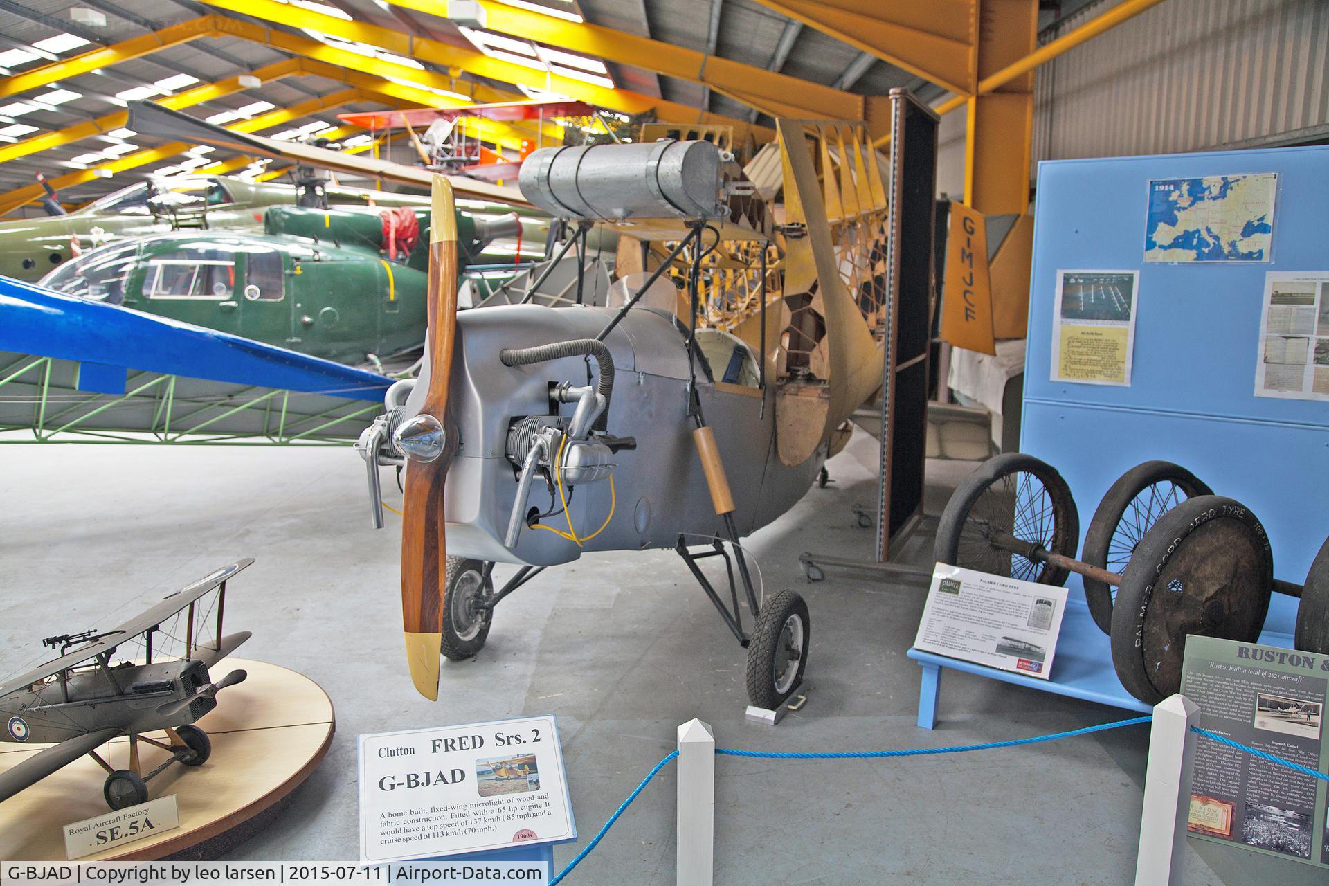 G-BJAD, 2002 Clutton-Tabenor Fred Series 2 C/N PFA 029-10586, Newark Air Museum 11.7.2015