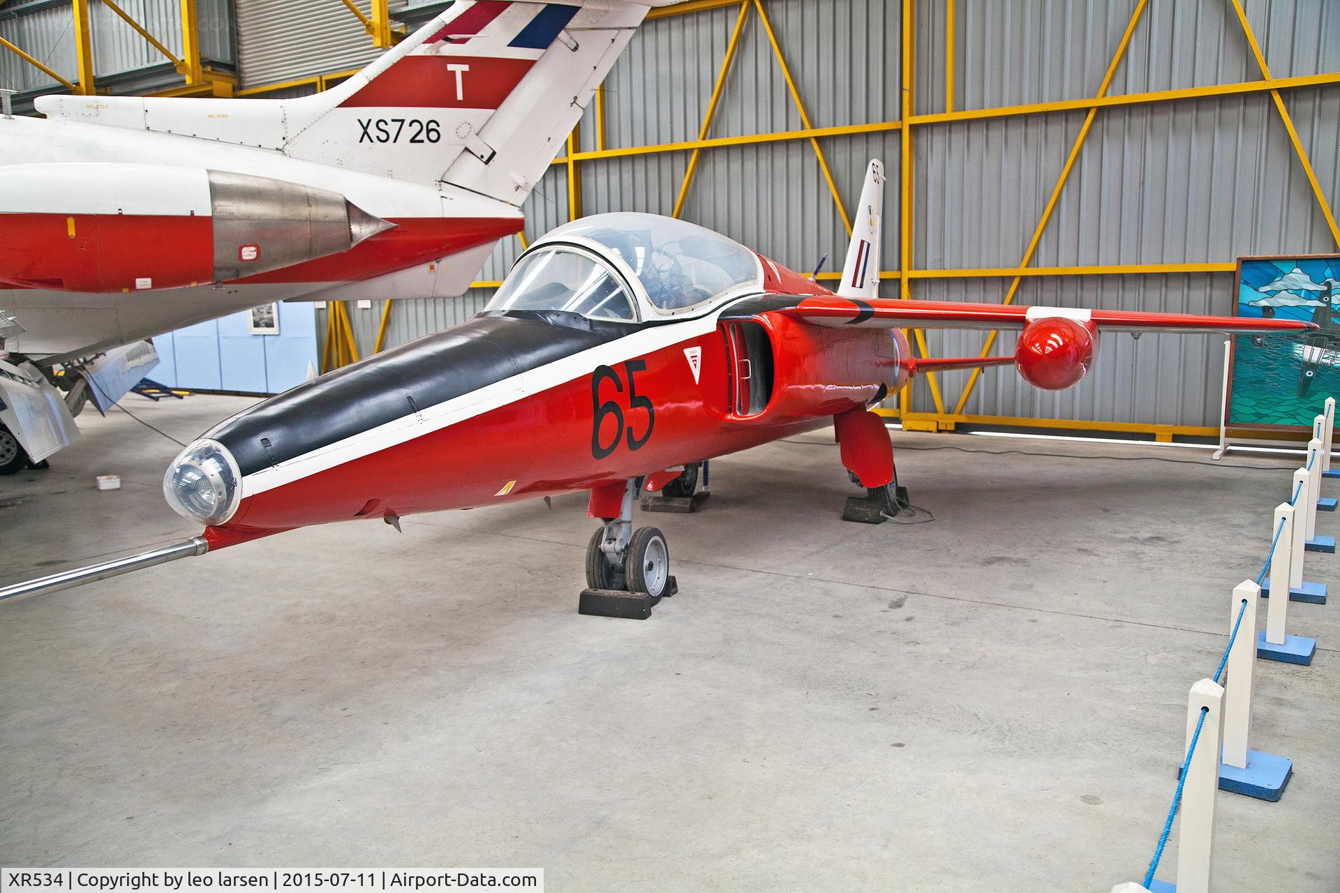 XR534, 1963 Hawker Siddeley Gnat T.1 C/N FL545, Newark Air Museum 11.7.2015