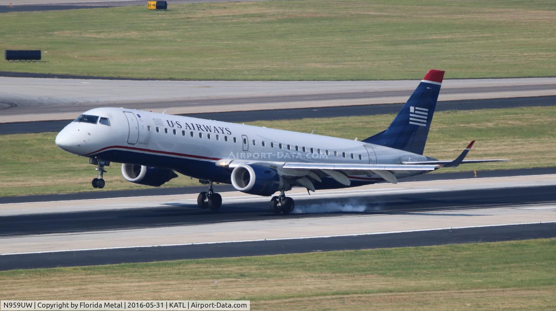 N959UW, 2008 Embraer 190AR (ERJ-190-100IGW) C/N 19000166, USAirways