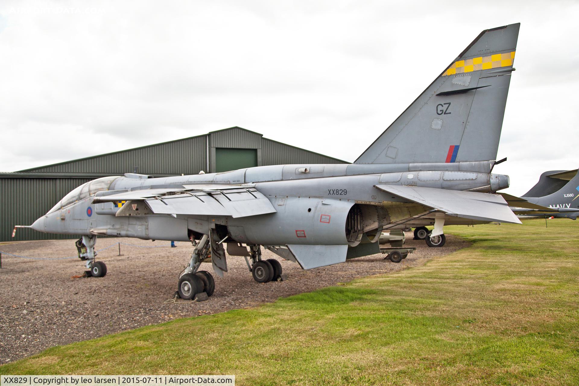 XX829, 1974 Sepecat Jaguar T.2A C/N B.17, Newark Air Museum 11.7.2015