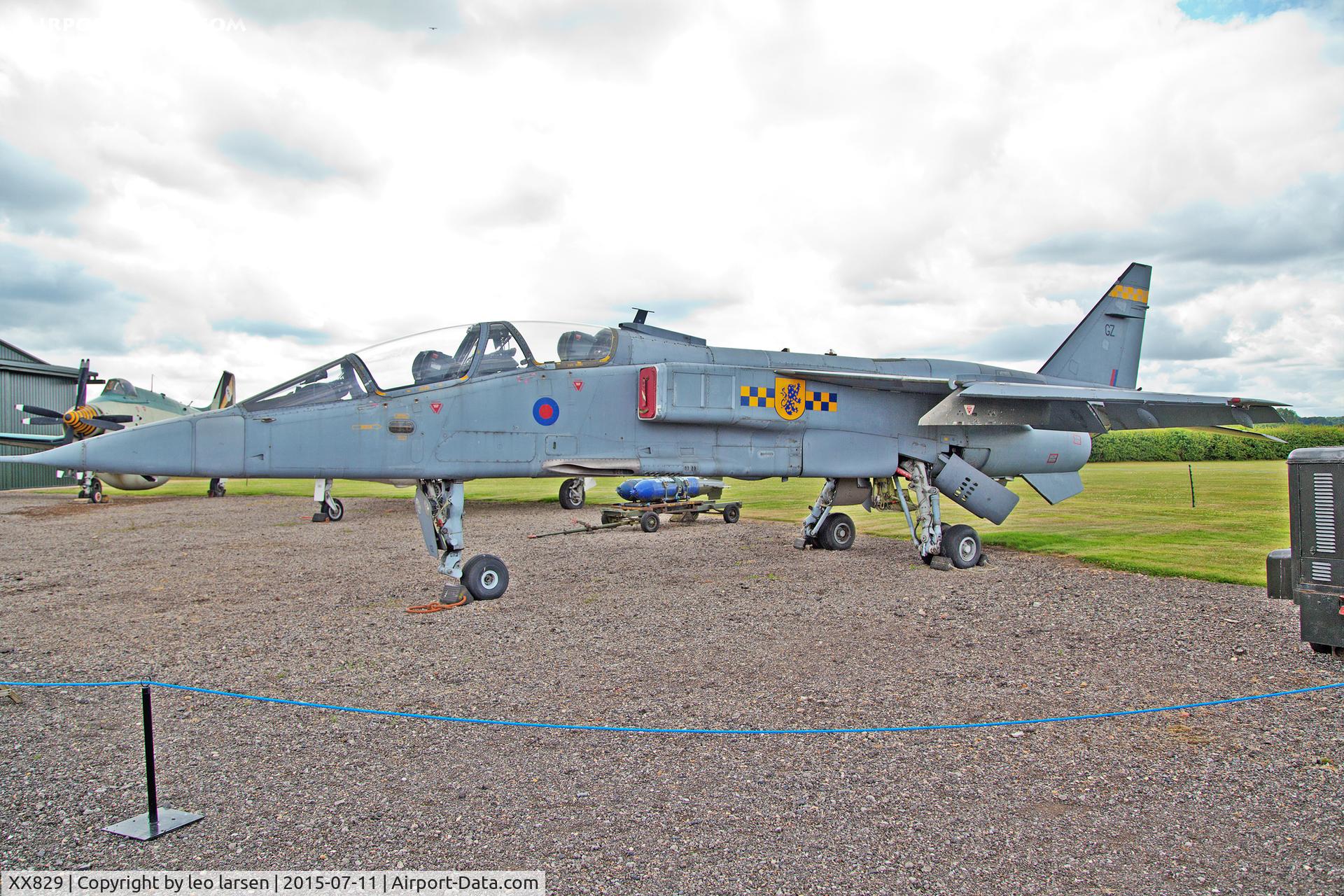 XX829, 1974 Sepecat Jaguar T.2A C/N B.17, Newark Air Museum 11.7.2015