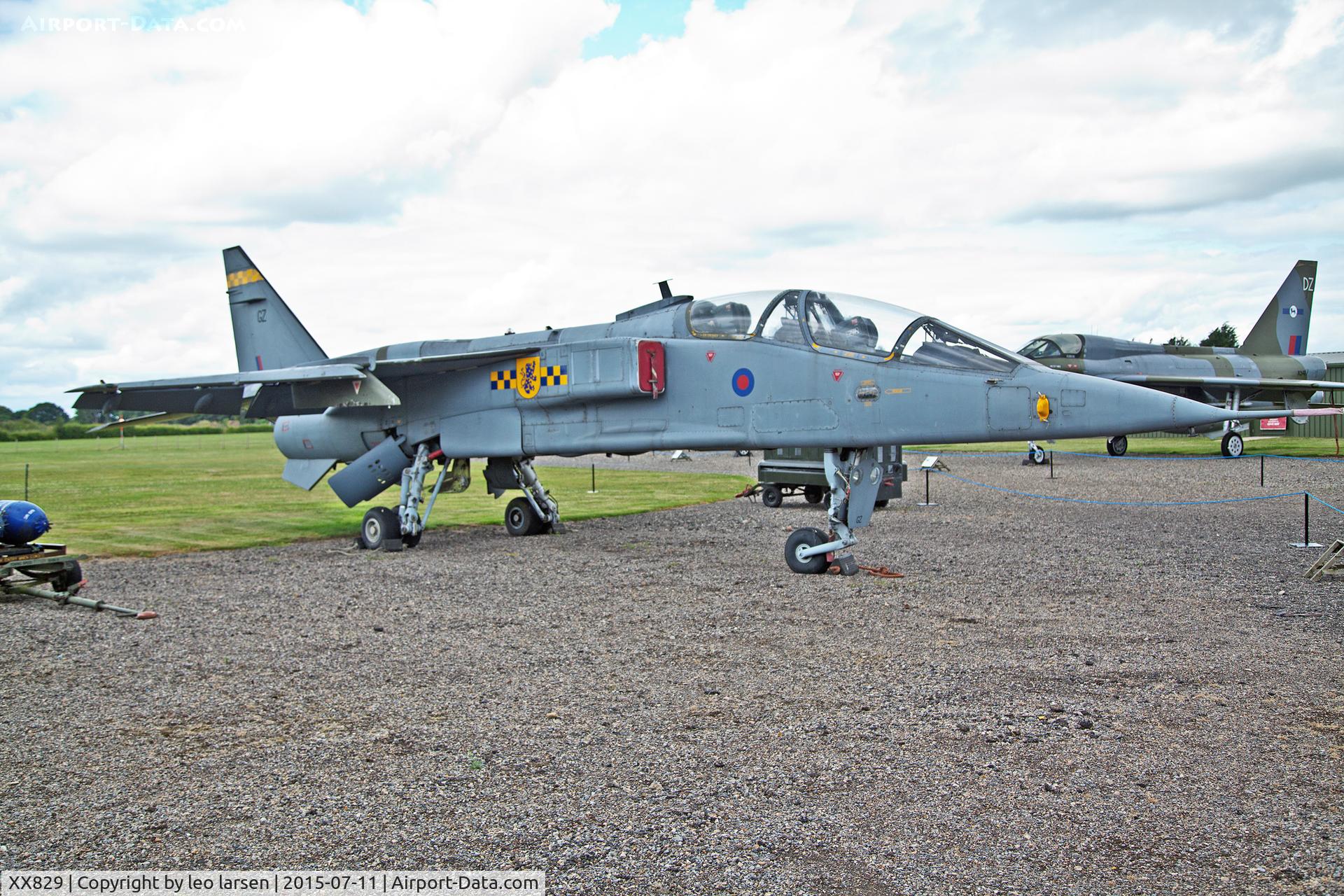 XX829, 1974 Sepecat Jaguar T.2A C/N B.17, Newark Air Museum 11.7.2015