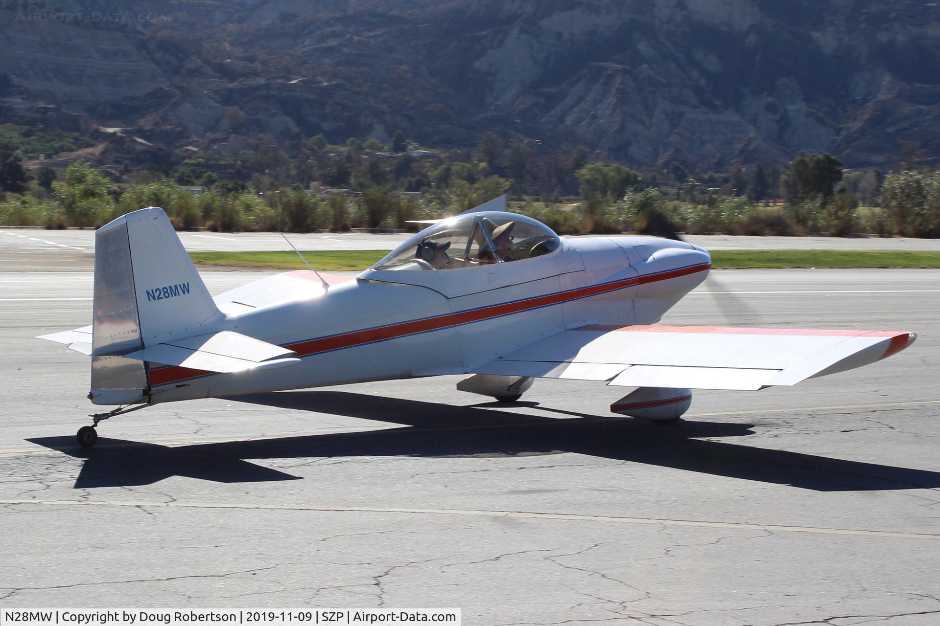 N28MW, 1986 Vans RV-4 C/N 1067, 1986 Waldorf VANs RV-4, Lycoming O-320, taxi