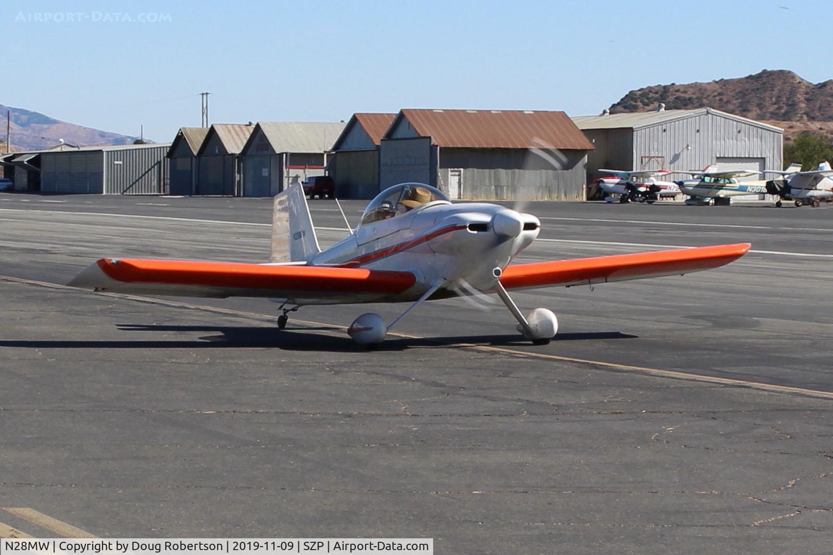 N28MW, 1986 Vans RV-4 C/N 1067, 1986 Waldorf VANs RV-4, Lycoming O-320, taxi