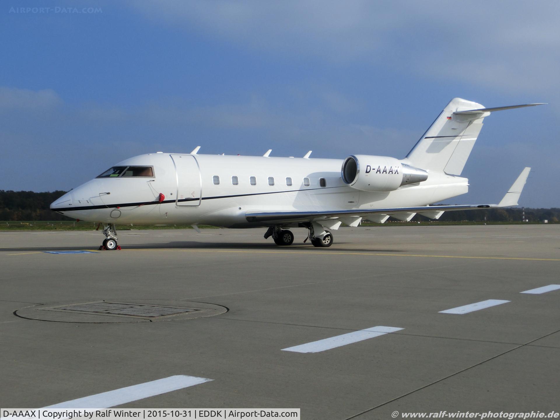 D-AAAX, 2000 Bombardier Challenger 604 (CL-600-2B16) C/N 5449, Bombardier CL-600-2B16 Challenger 604 - Air Independence - 5449 - D-AAAX - 31.10.2015 - CGN