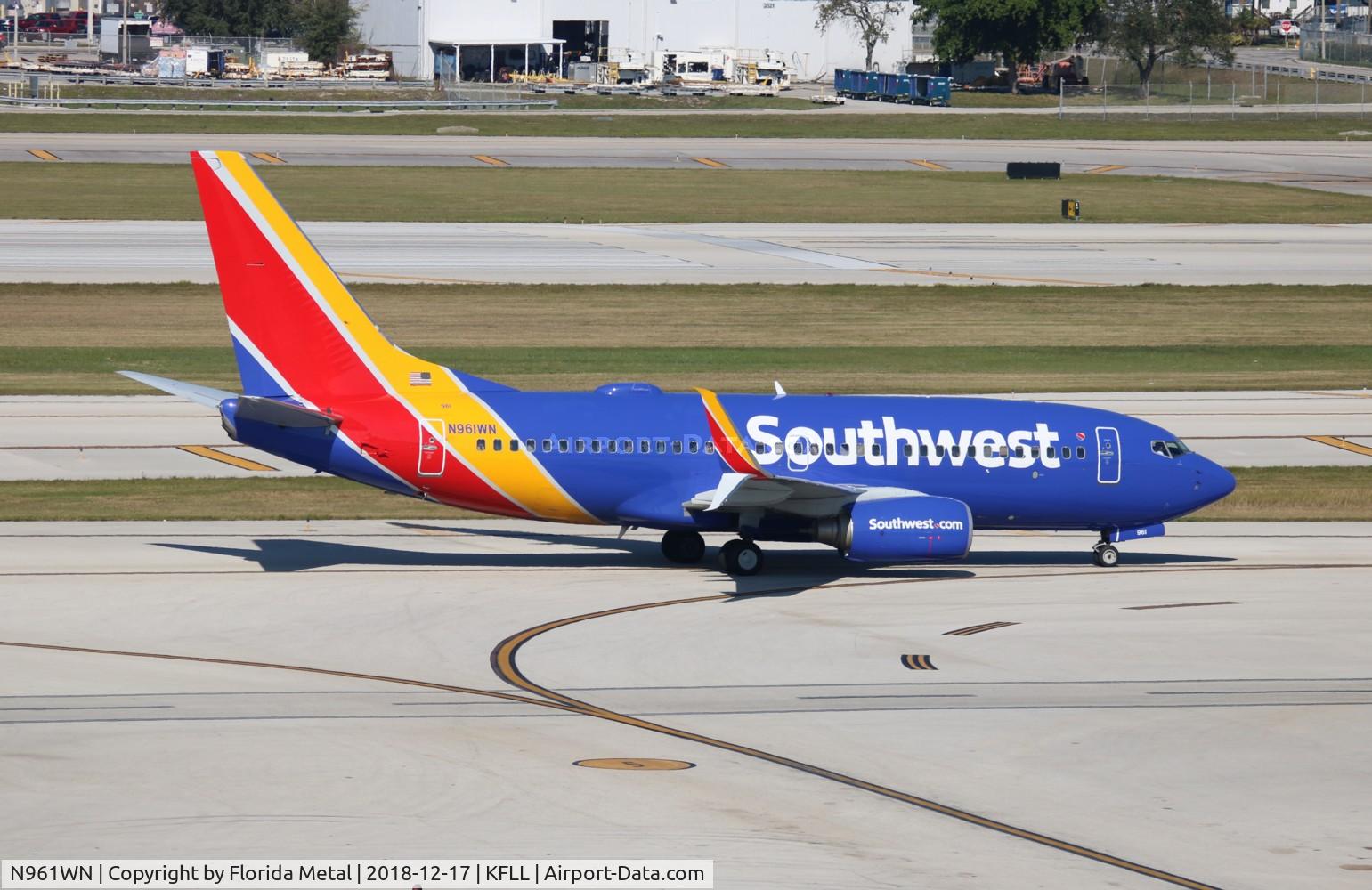 N961WN, 2011 Boeing 737-7H4 C/N 36962, Southwest