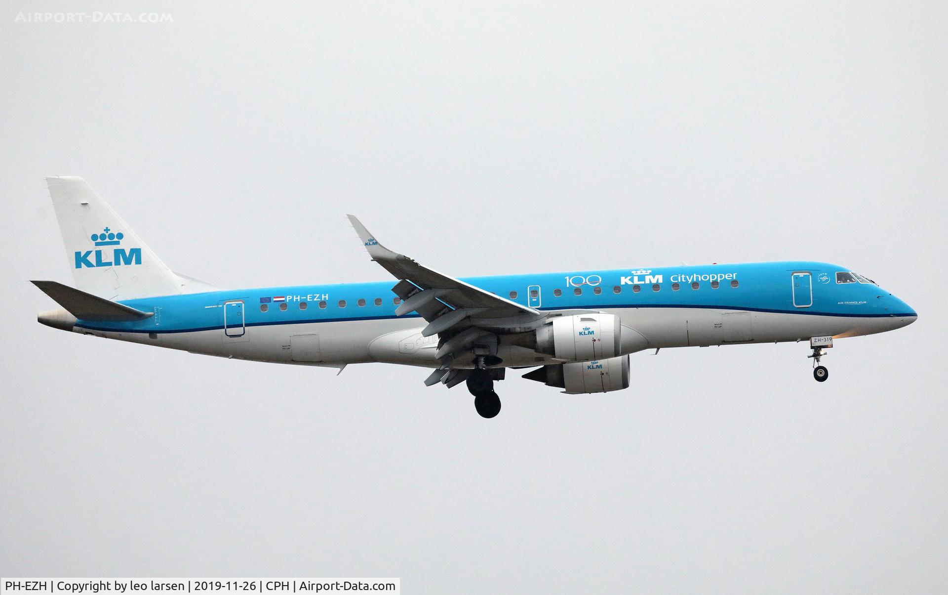 PH-EZH, 2009 Embraer 190LR (ERJ-190-100LR) C/N 19000319, Copenhagen 26.11.2019
