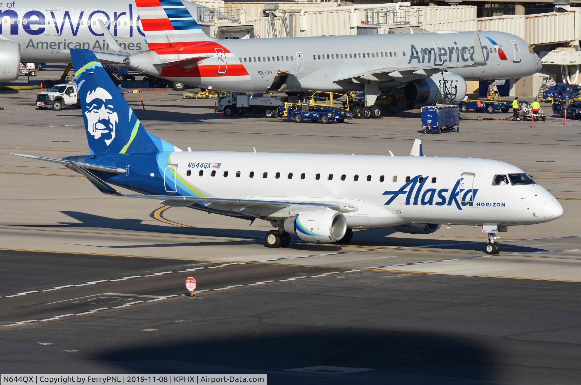 N644QX, 2018 Embraer ERJ-175 (ERJ-170-200LR) C/N 17000767, Alaska Horizon ERJ175