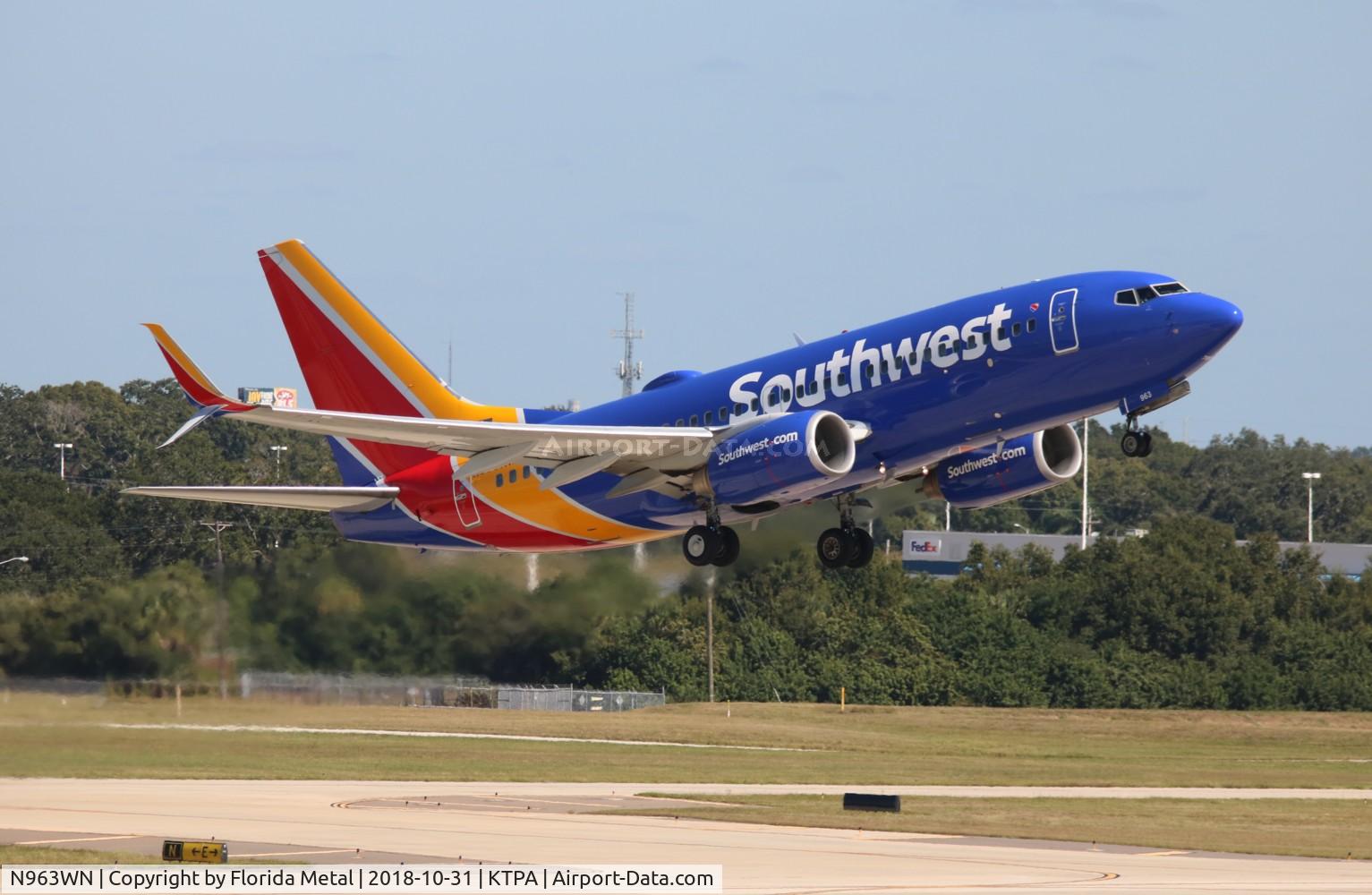 N963WN, 2011 Boeing 737-7H4 C/N 36676, Southwest