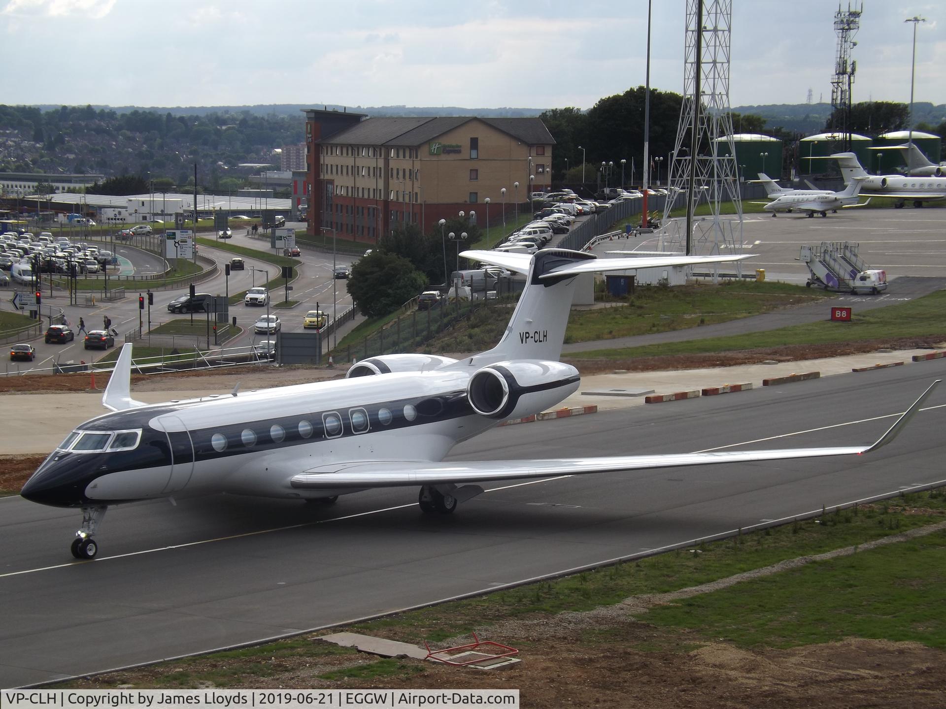 VP-CLH, 2017 Gulfstream Aerospace G650 (G-VI) C/N 6308, Seen taxing out at Luton Airport.