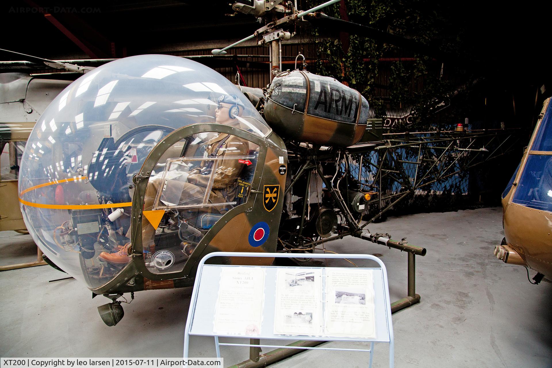 XT200, 1965 Westland Sioux AH.1 C/N WA359, Newark Air Museum 11.7.2015
