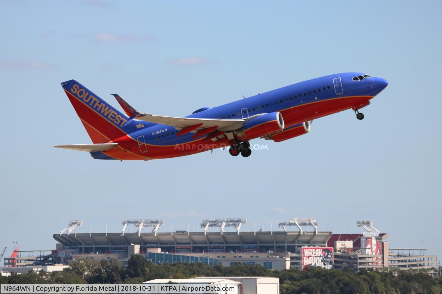 N964WN, 2011 Boeing 737-7H4 C/N 36965, Southwest