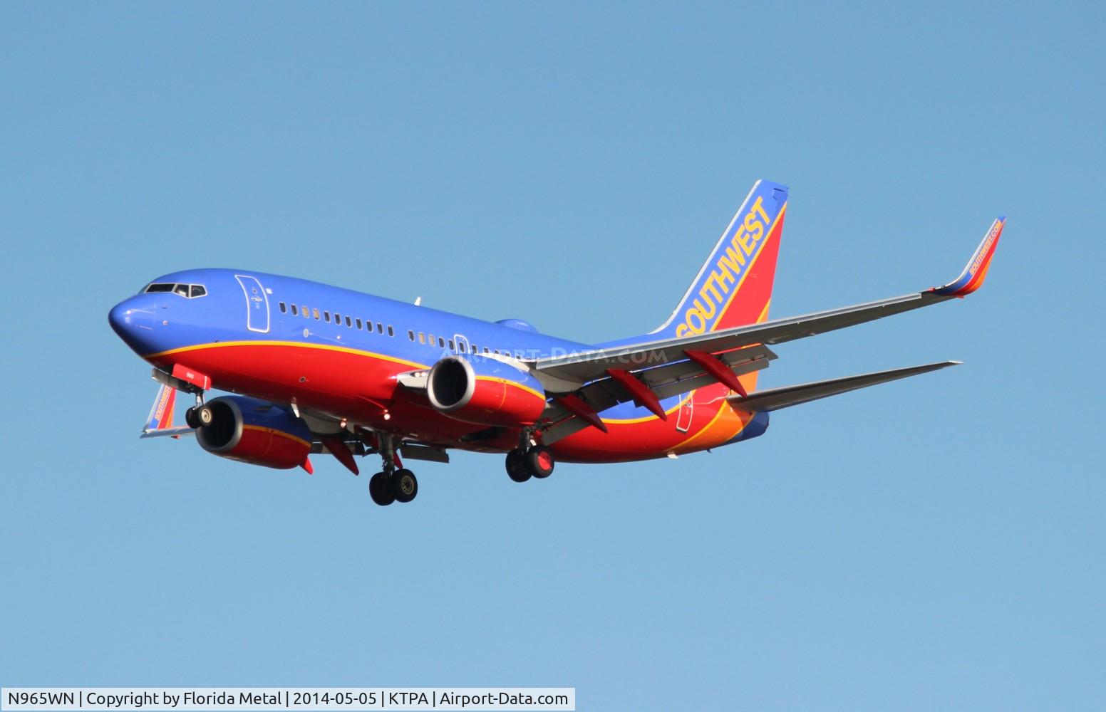 N965WN, 2011 Boeing 737-7H4 C/N 36677, Southwest
