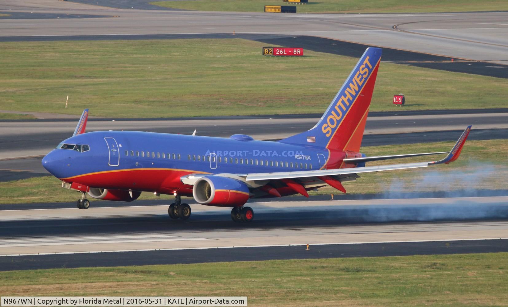 N967WN, 2011 Boeing 737-7H4 C/N 36967, Southwest