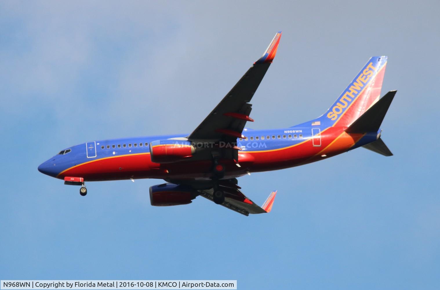N968WN, 2011 Boeing 737-7H4 C/N 36679, Southwest